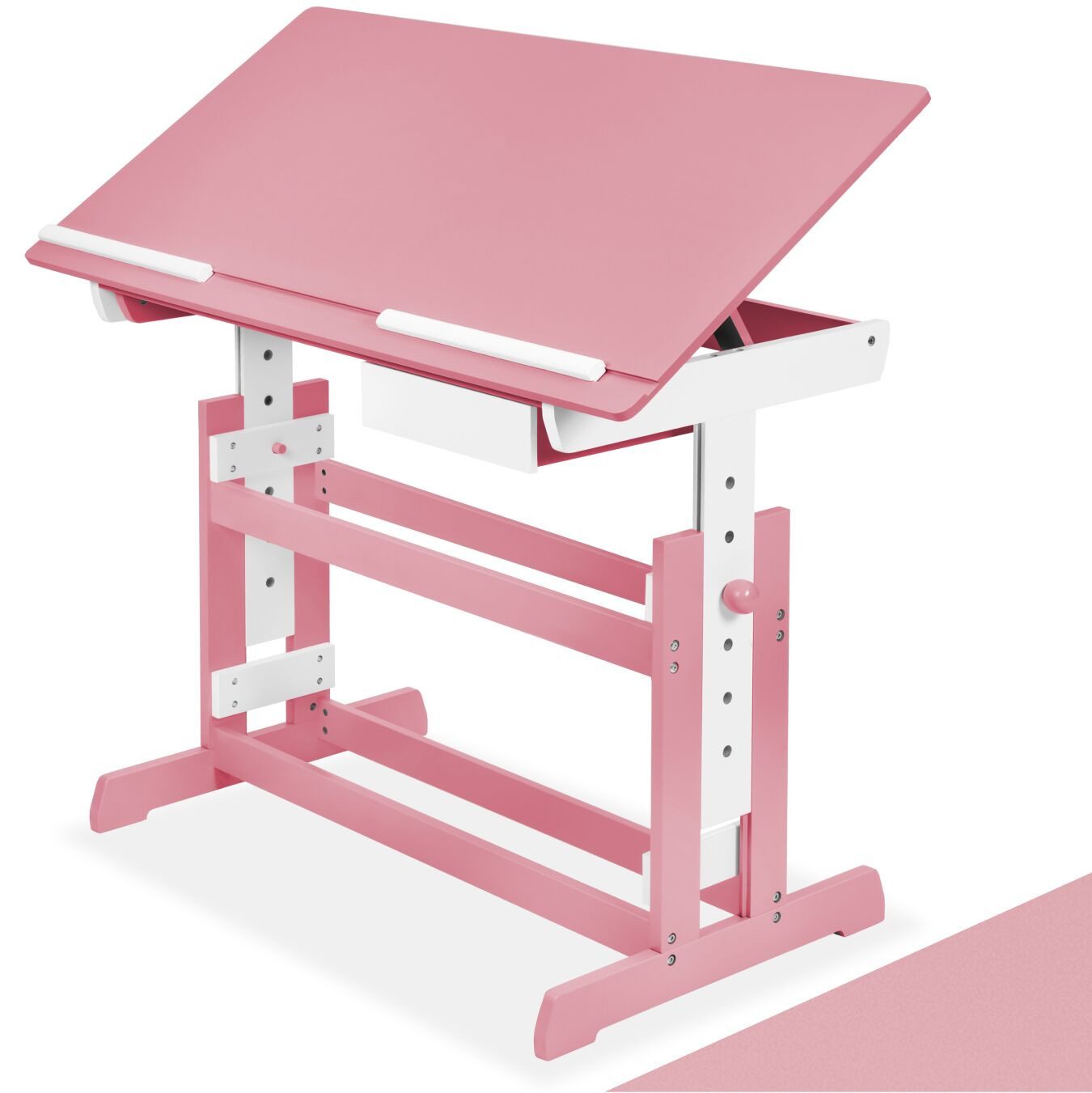 tectake Kinderschreibtisch Schreibtisch (1-St., 1 tlg), Schreibtisch mit neigbarer Tischplatte