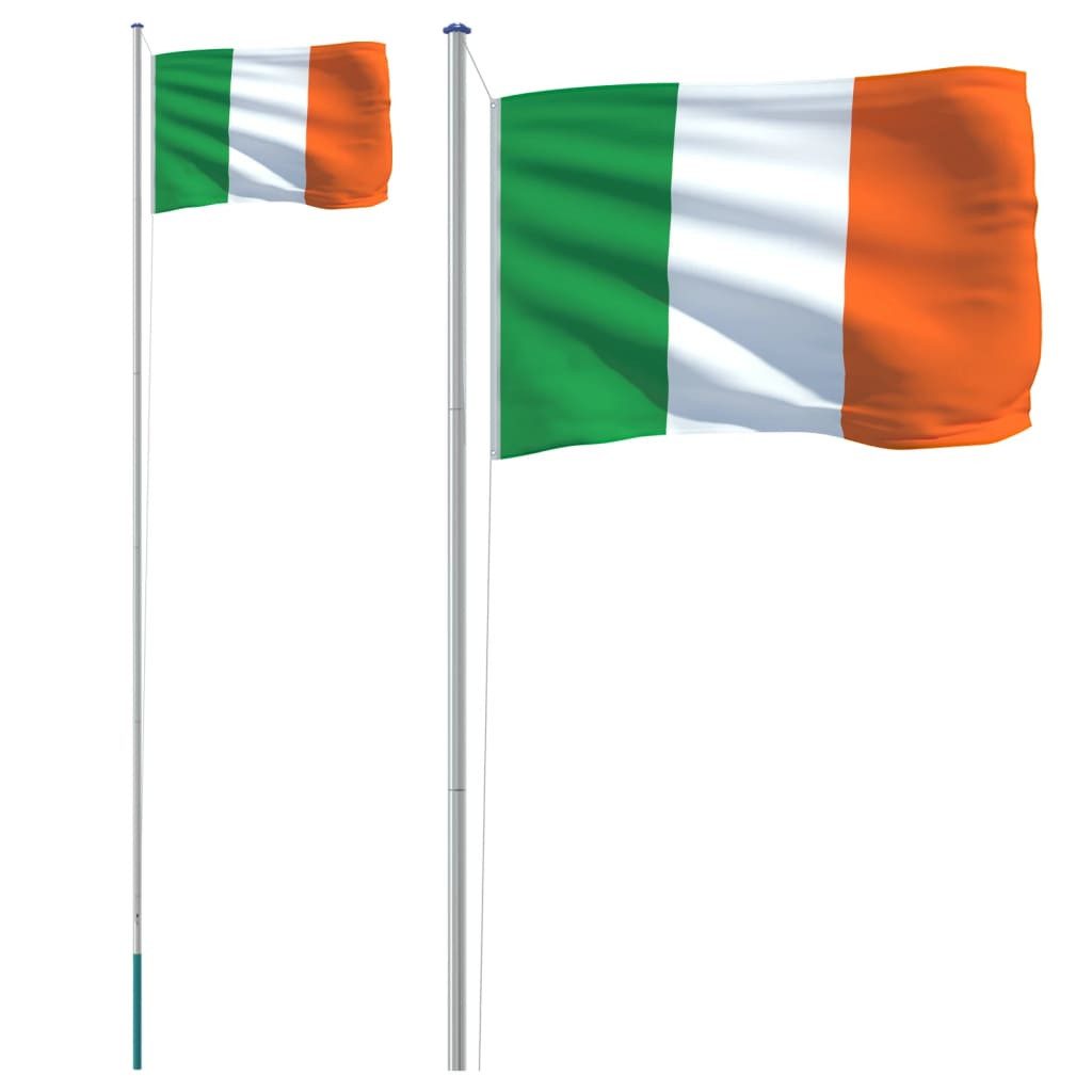 Flagge Flagge Irlands mit Mast 6,23 m Aluminium