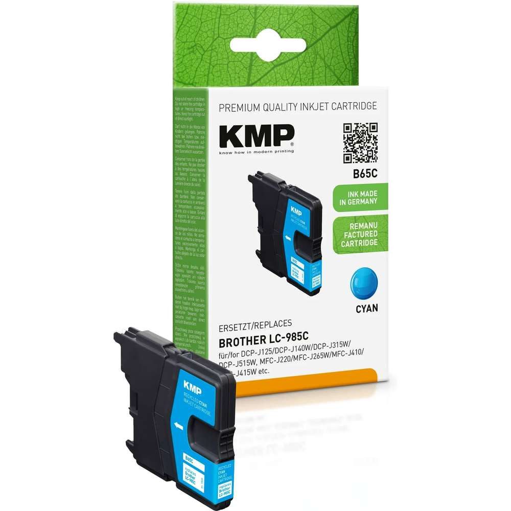 KMP KMP B65C Druckerpatrone 1 Stück(e) Kompatibel Cyan Tintenpatrone