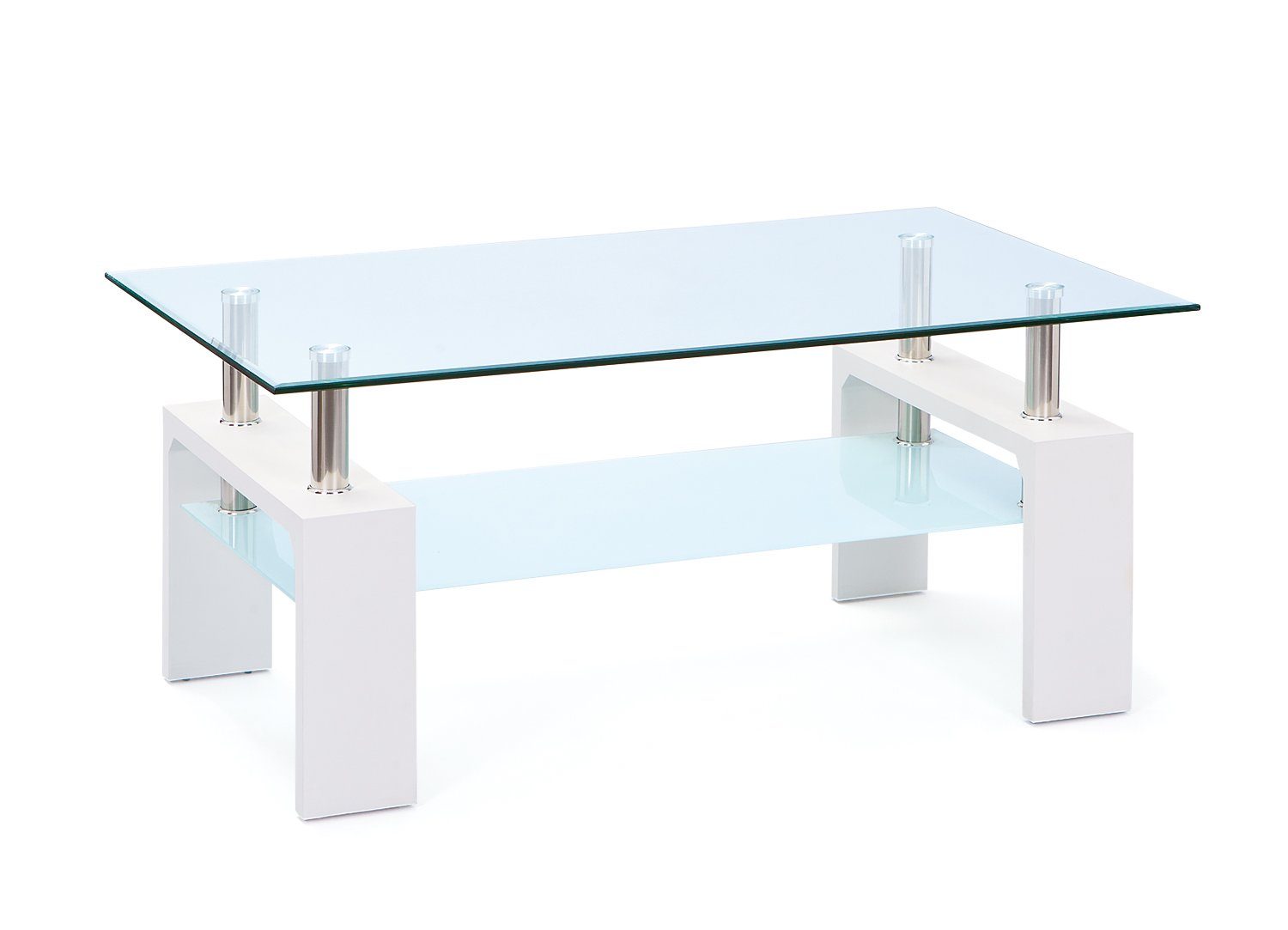 Inter Link Couchtisch ALVA, moderner Couchtisch mit Sicherheitsglas in versch. Farben