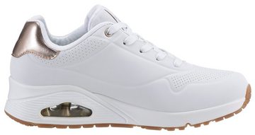 Skechers UNO Sneaker mit Metallic-Einsatz, Freizeitschuh, Halbschuh, Schnürschuh