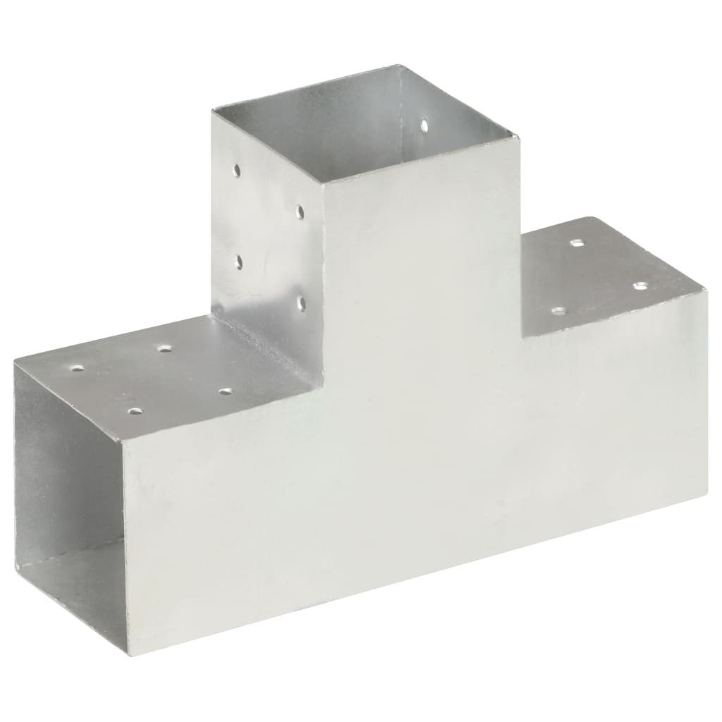 vidaXL Zaunpfosten Pfostenverbinder T-Form Verzinktes Metall 101 x 101 mm, (1-St)