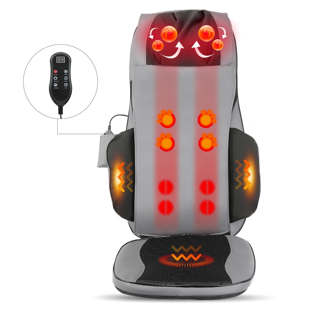 Massagesitzauflage Shiatsu Rückenmassagegerät Massagesessel, Ganzkörpermassagegerät
