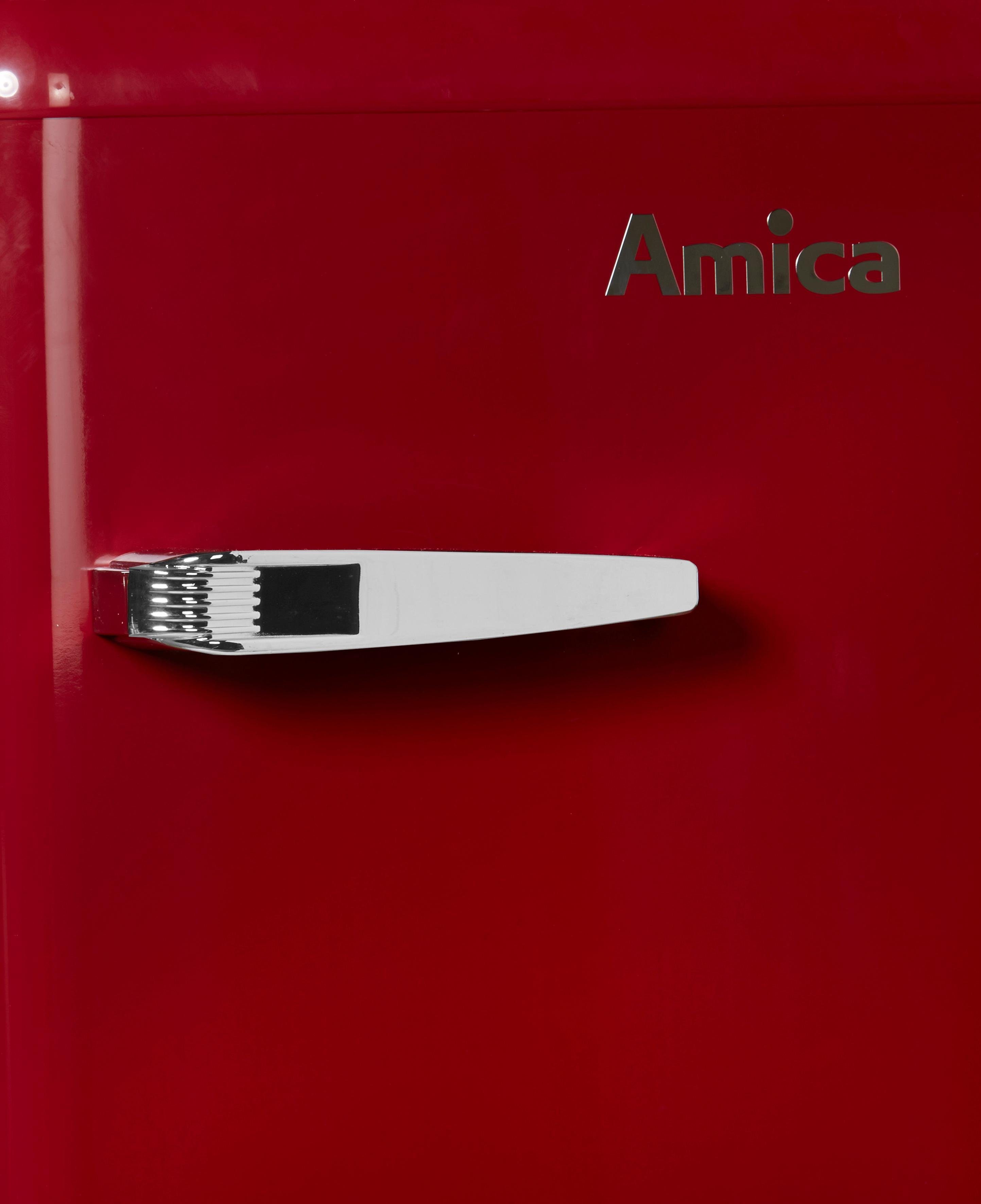 Amica Table Top Kühlschrank KS hoch, breit 87,5 15611 55 cm R, cm weinrot