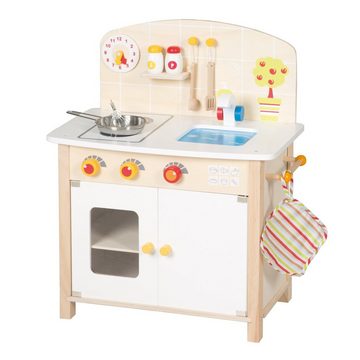 roba® Spielküche Little Kitchen, Spielzeug-Küchenzeile mit 2 Kochstellen, Spüle, Wasserhahn & Zubehör