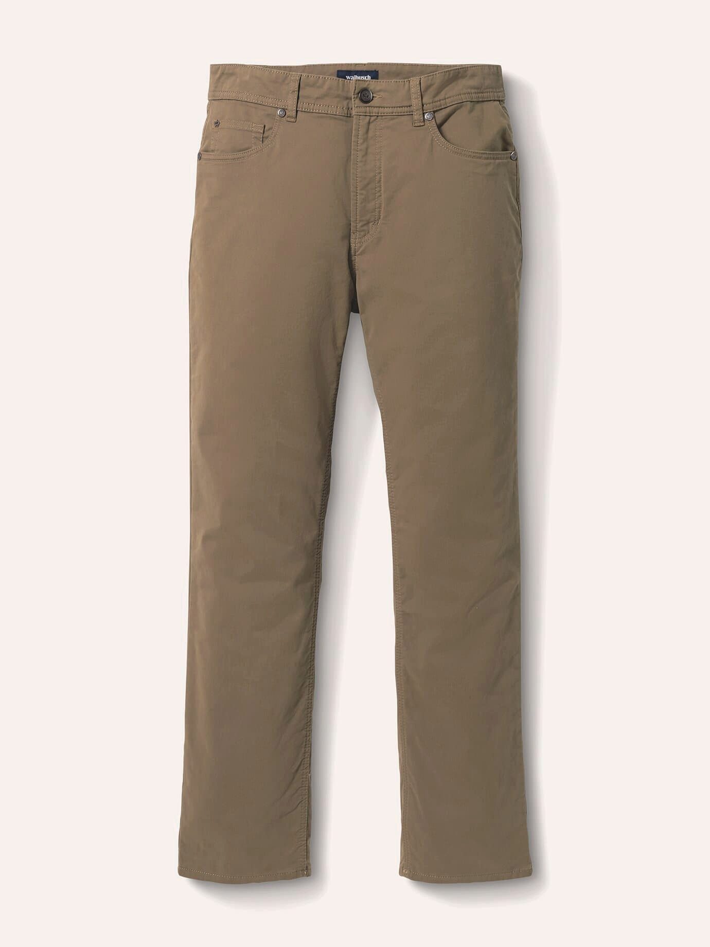 Walbusch 5-Pocket-Hose Herren Extraglatt Thermohose Five Pocket mit Flanellfutter Regular Fit Bügelfrei, elastischer Flex-Bund, warm & pflegeleicht – Winterhose