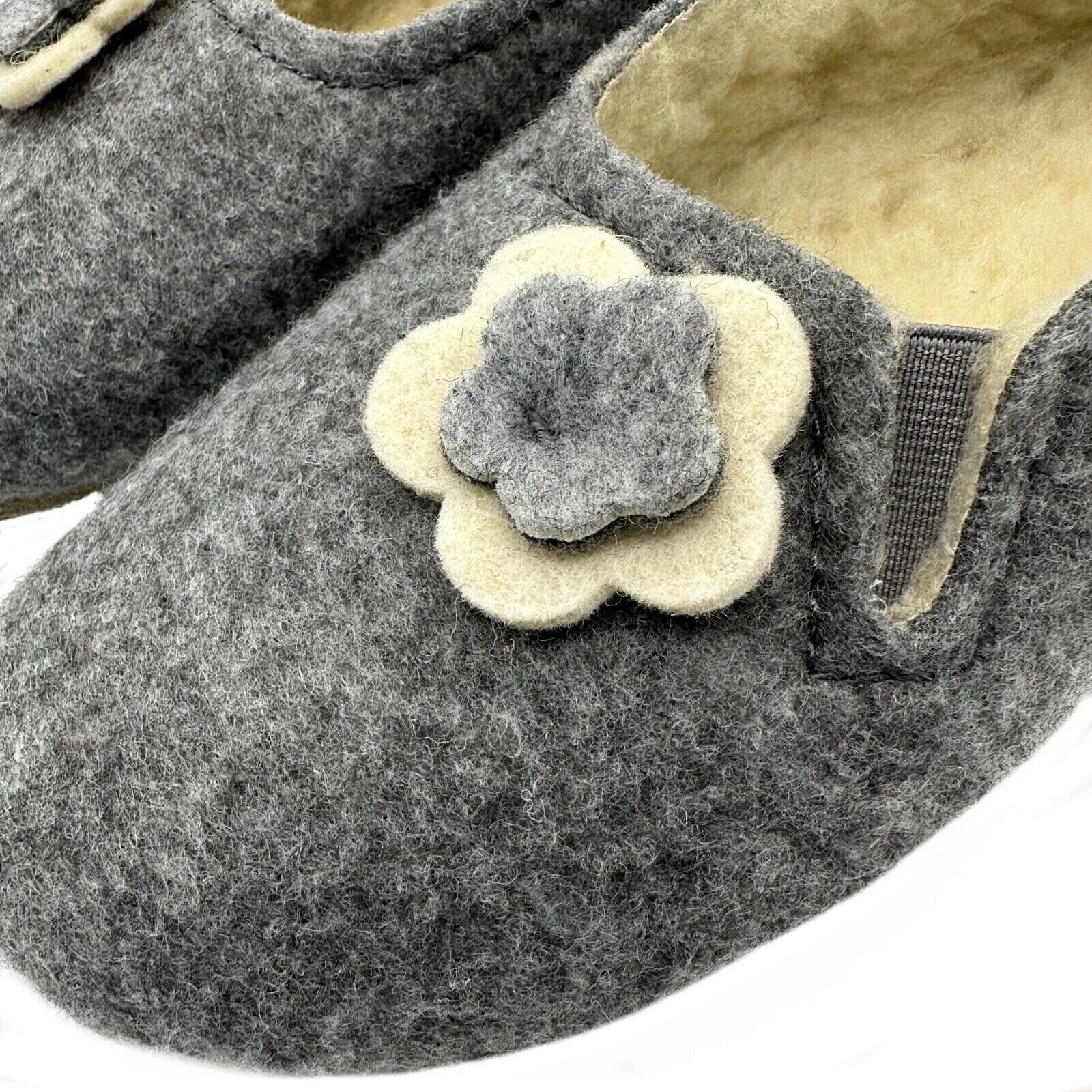 em-ka Damen Filz Fell Hausschuhe gefüttert Winter Pantoffeln Schafwolle Hausschuh