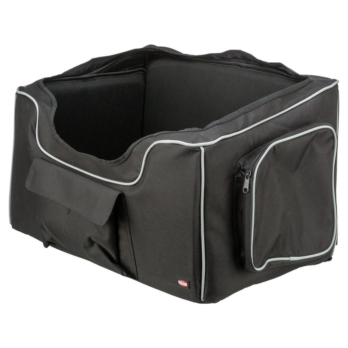 Tier-Autobett Autositz Midi schwarz/grau