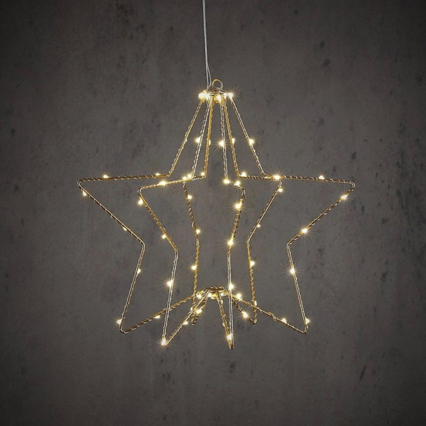 edelman LED Stern Luca Lighting 3D batteriebetrieben LED warmweiß, LED fest integriert, warmweiß
