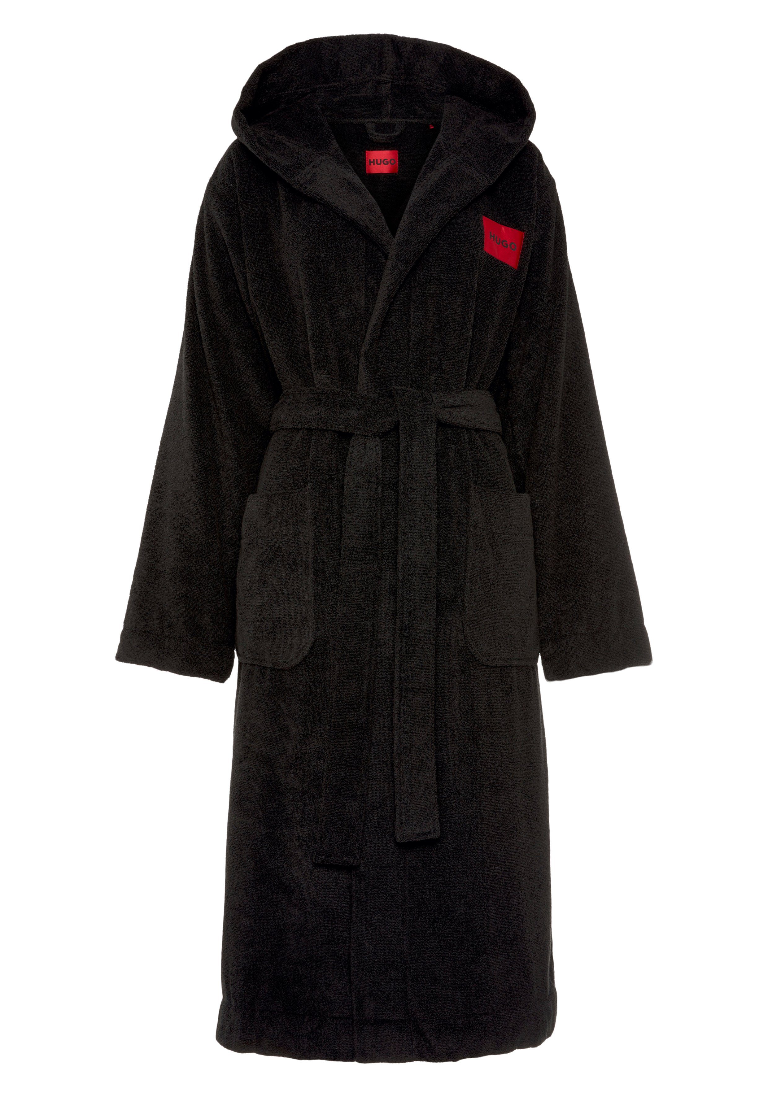 HUGO Bademantel TERRY_HOODED GOWN 10253946 01, Baumwolle, Gürtel, mit Kapuze
