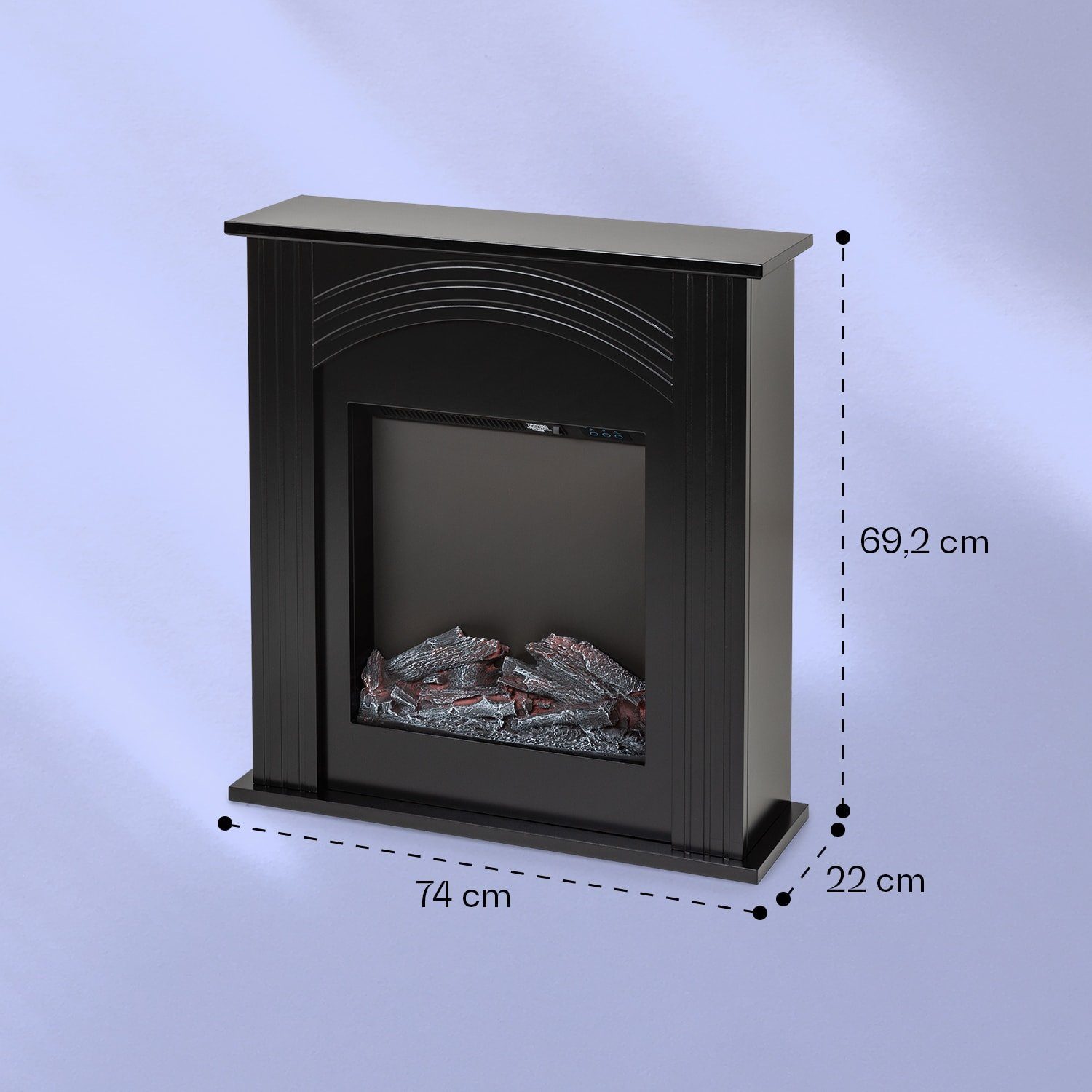 Kamin mit Heizfunktion mit elektrischer Klarstein Kaminofen Elbrus, Elektrokamin elektrischer Heizung