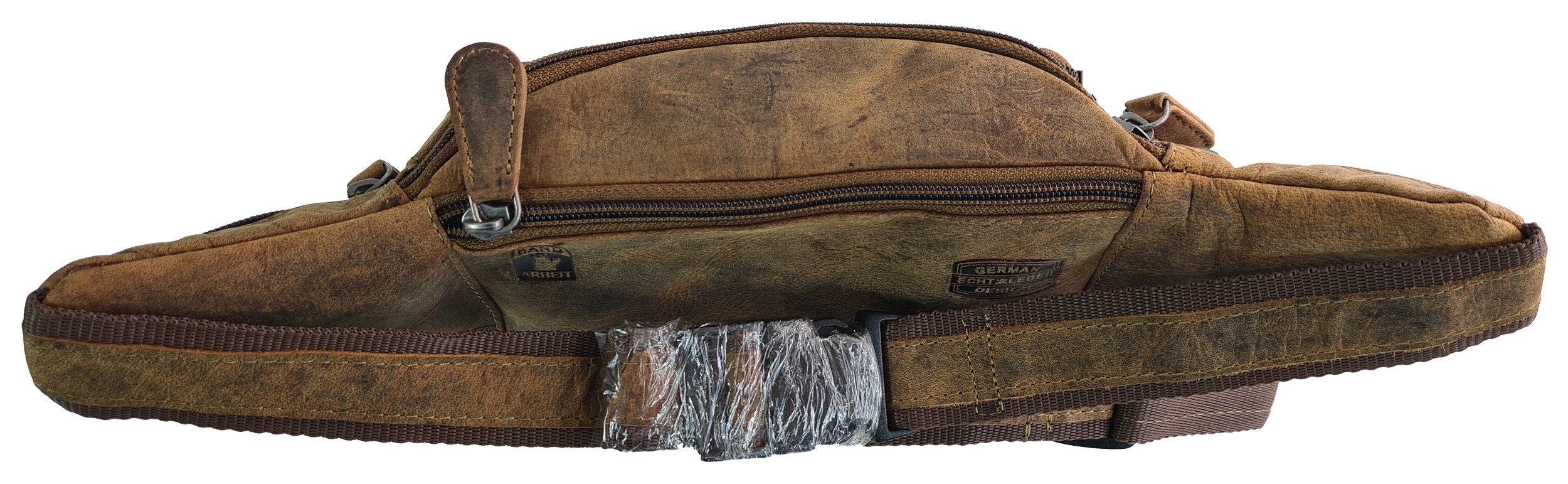Einkaufszauber Gürteltasche Echt Leder Gürteltasche Bauchtasche Pferd im Galopp - Reiten, Büffelleder
