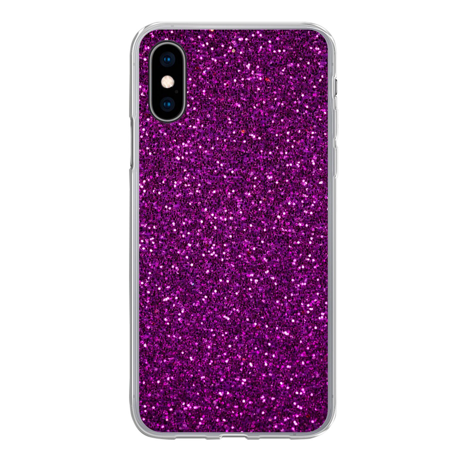 MuchoWow Handyhülle für Apple iPhone X Lila - Rosa - Muster - Abstrakt, Smartphone-Bumper, Print, Handy Schutzhülle Dünn