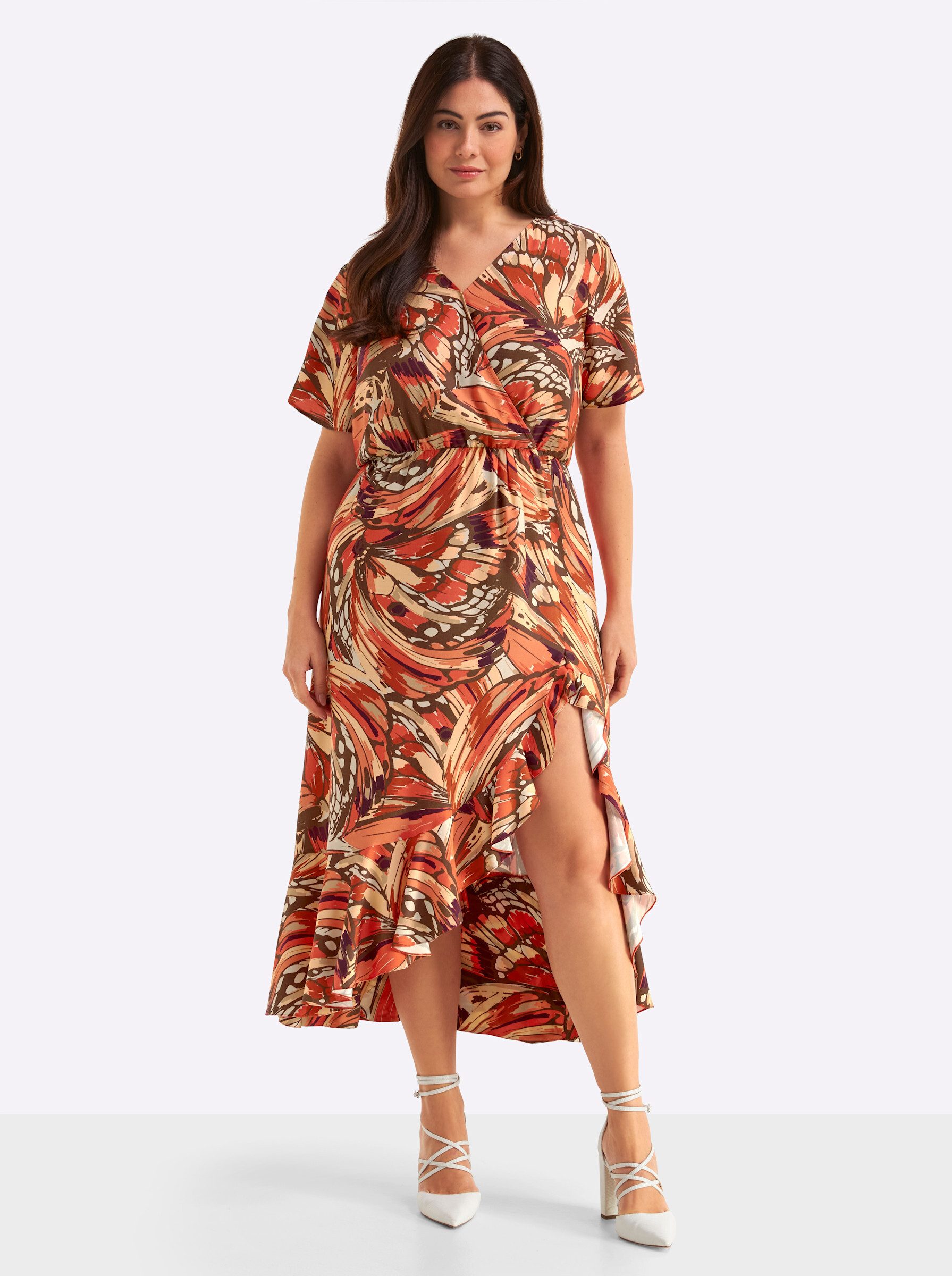 Sheego Etuikleid Kleid Kurzarm
