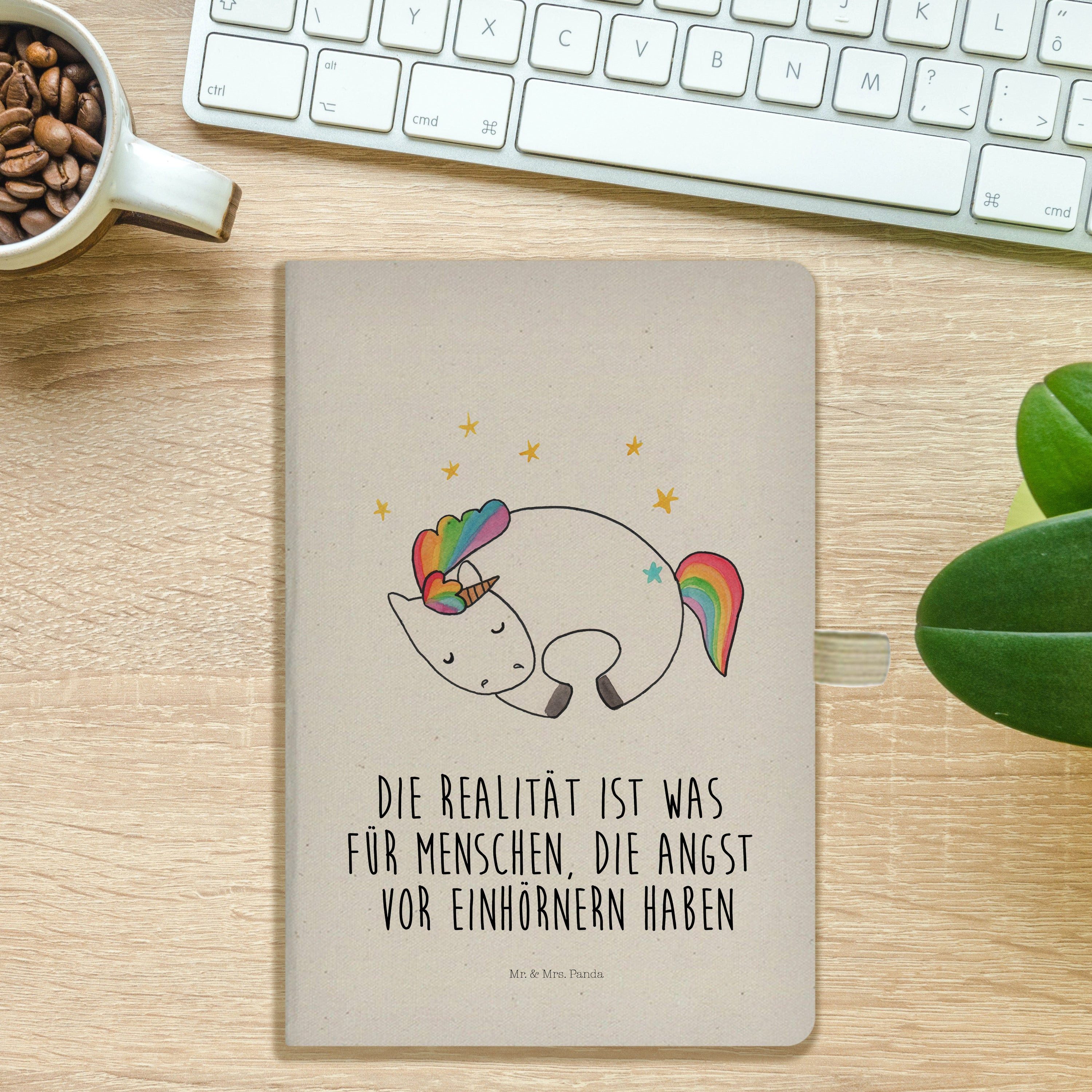 Thumbnail - Mr. & Mrs. Panda Notizbuch Einhorn Nacht - Transparent - Geschenk, Bullet Journal A5, Menschen, Mr. & Mrs. Panda, Kreati...