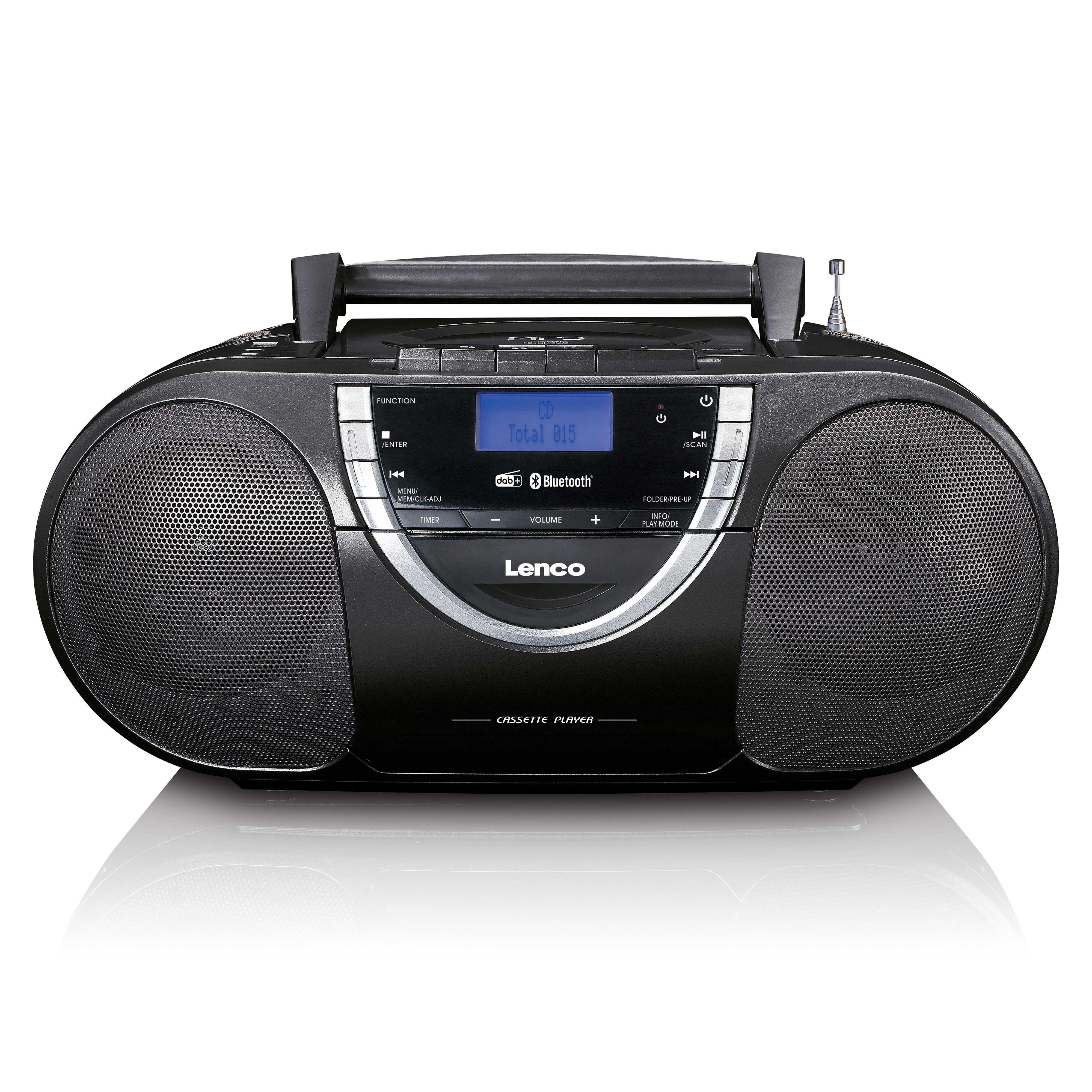 Lenco SCD-6900BK Digitalradio (DAB) (DAB+,FM, 8 W, Mobil mit Bluetooth®, MP3/CD-Player, USB & AUX-In mit 4x Lautsprecher)