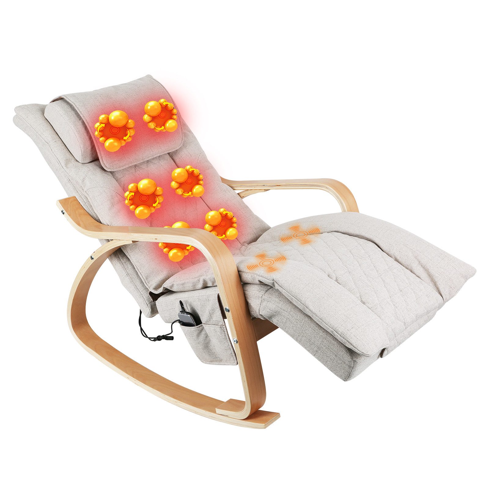 TWSOUL Schaukelstuhl Schaukelsessel mit Massage- und günstig online kaufen