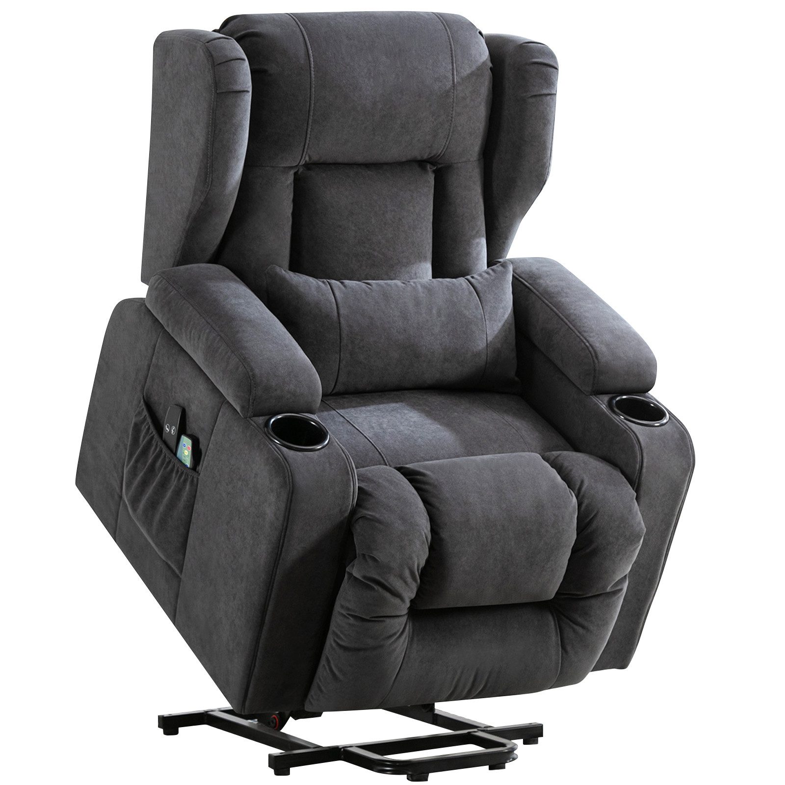 COMHOMA Relaxsessel Relaxsessel Aufstehhilfe Massagesessel mit Stoffoberfläche, mit Relaxfunktion