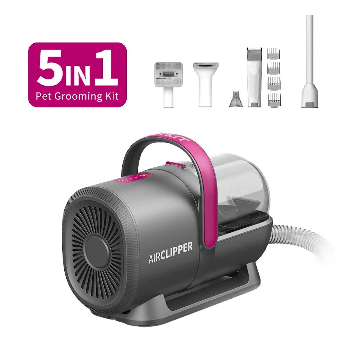 PETKIT Fellbürste PETKIT Grooming Kit AirClipper, (Packung, 6-tlg), Verschiedene Trimmer und Pflegeaufsätze