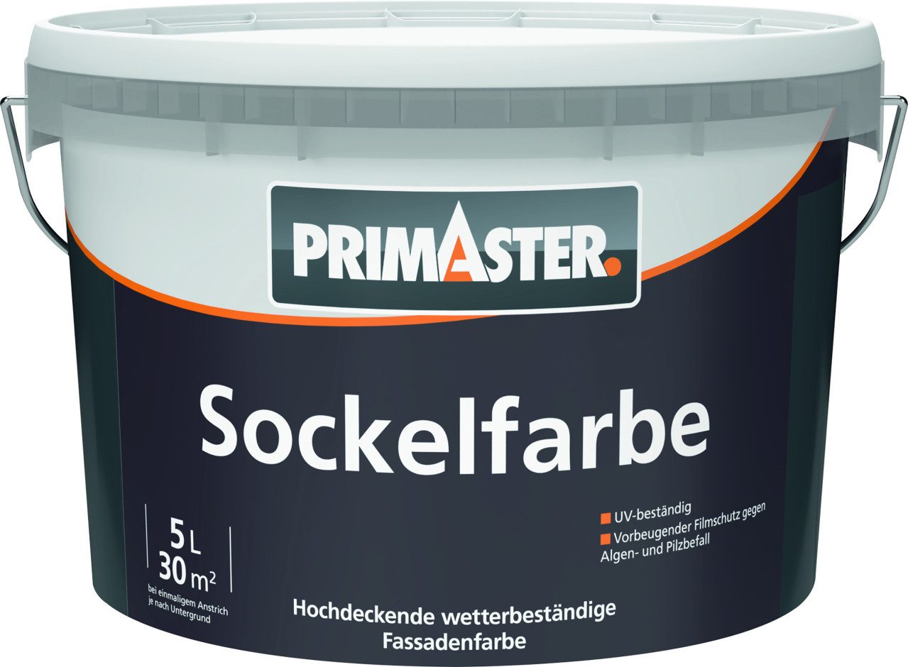Primaster Fassadenfarbe Primaster Sockel- und Dachfarbe 5 L anthrazit