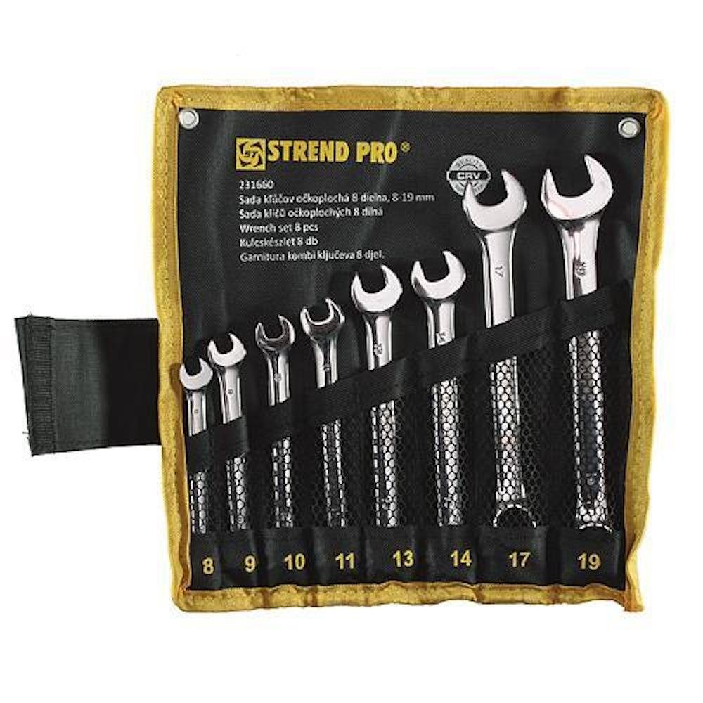 PROREGAL® Steckschlüssel Schlüsselsatz Set 8 PCs, 8 - 19mm DIN 3113a