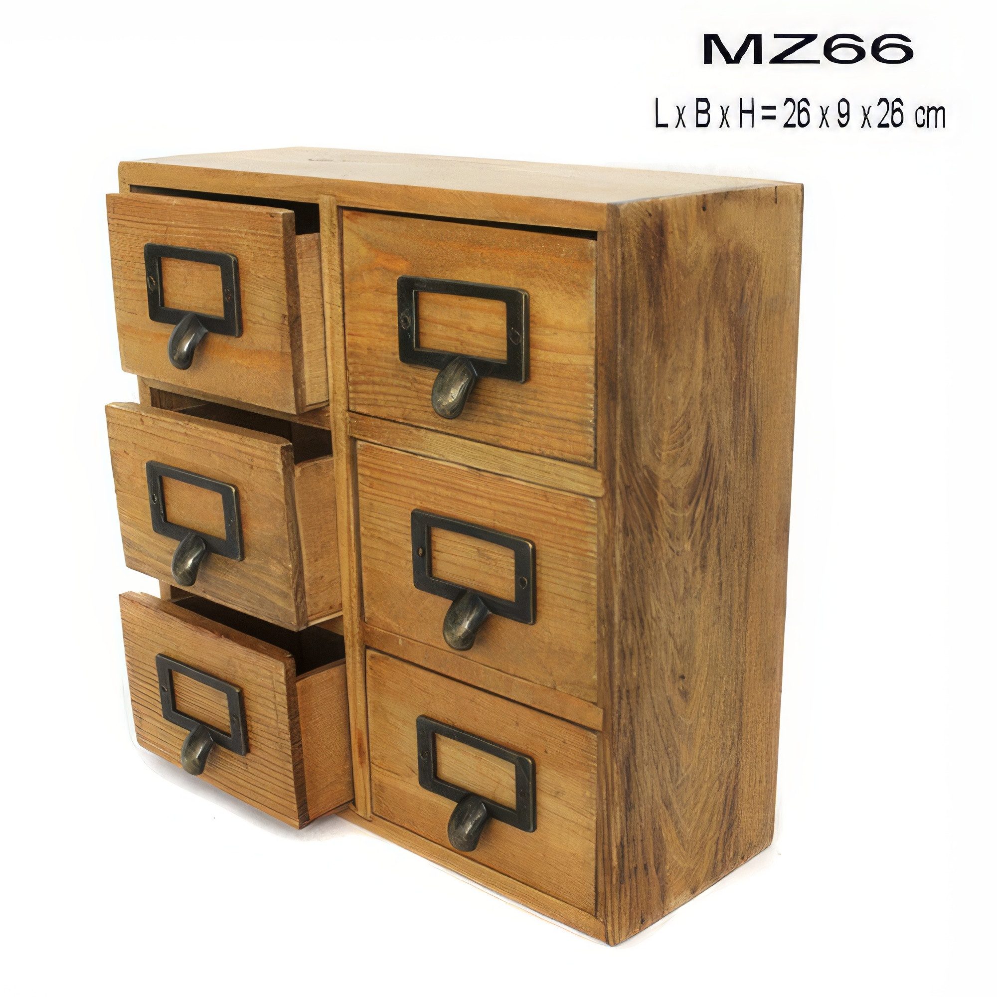 Yudu Aufbewahrungsbox Holzkasten Aufbewahrungsbox Sammelkasten im Antik-Look – Bild 2 von 2
