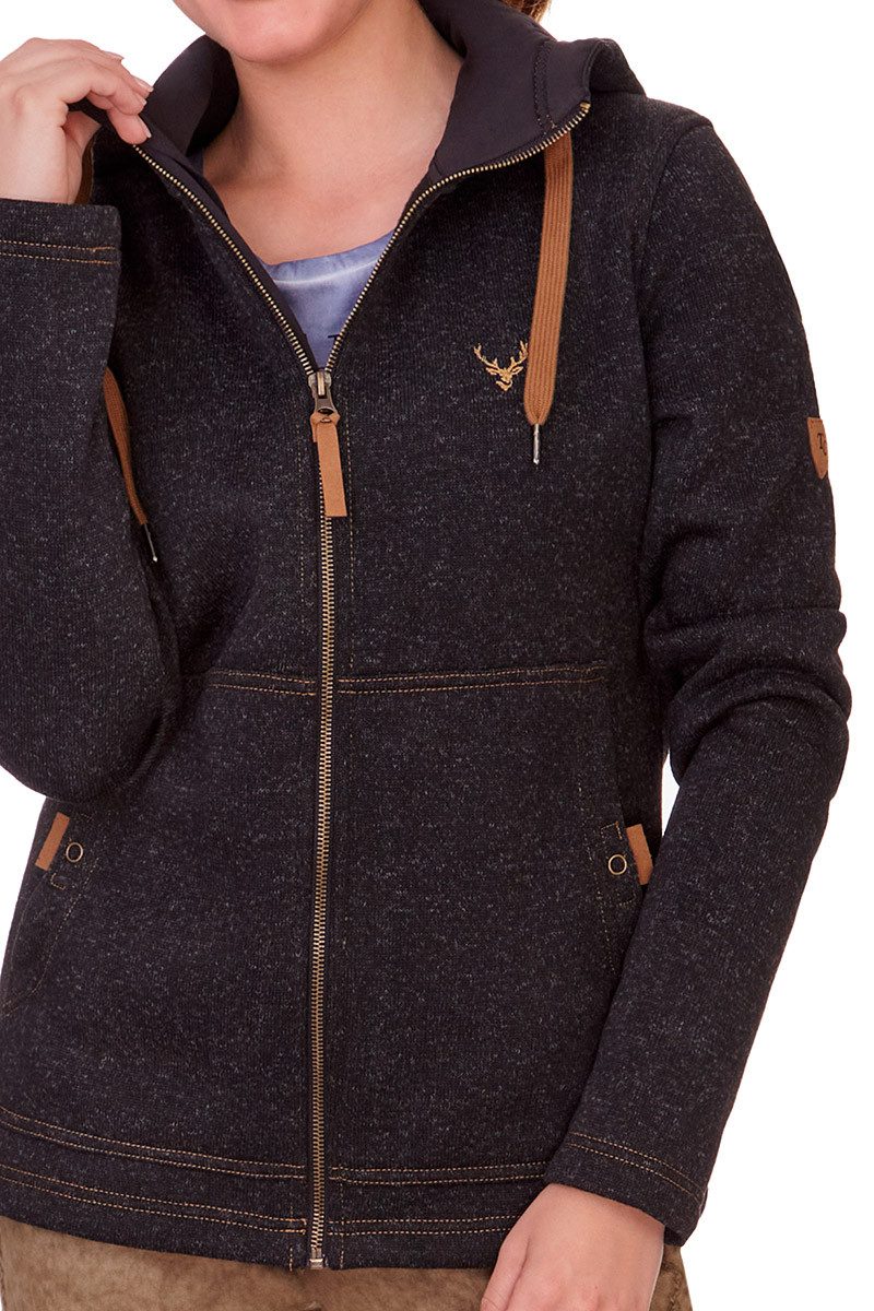 Tom Collins Outdoorbluse Strickfleecejacke Damen - RAMIRA - anthrazit, mittelgrau – Bild 2 von 4