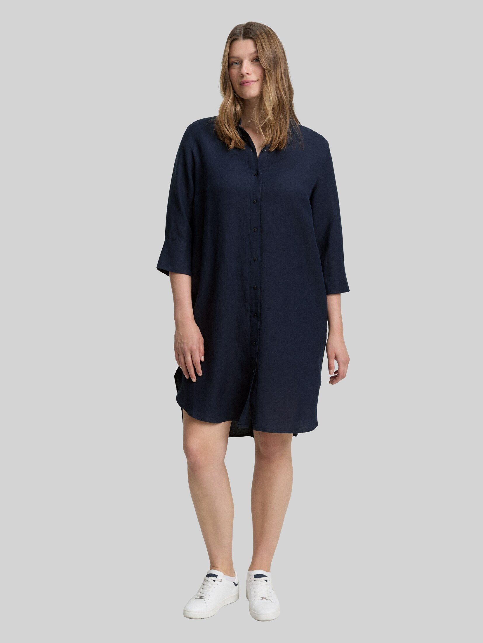 TOM TAILOR PLUS Sommerkleid Kleider & Jumpsuits Plus Size - Blusenkleid mit Leinenanteil