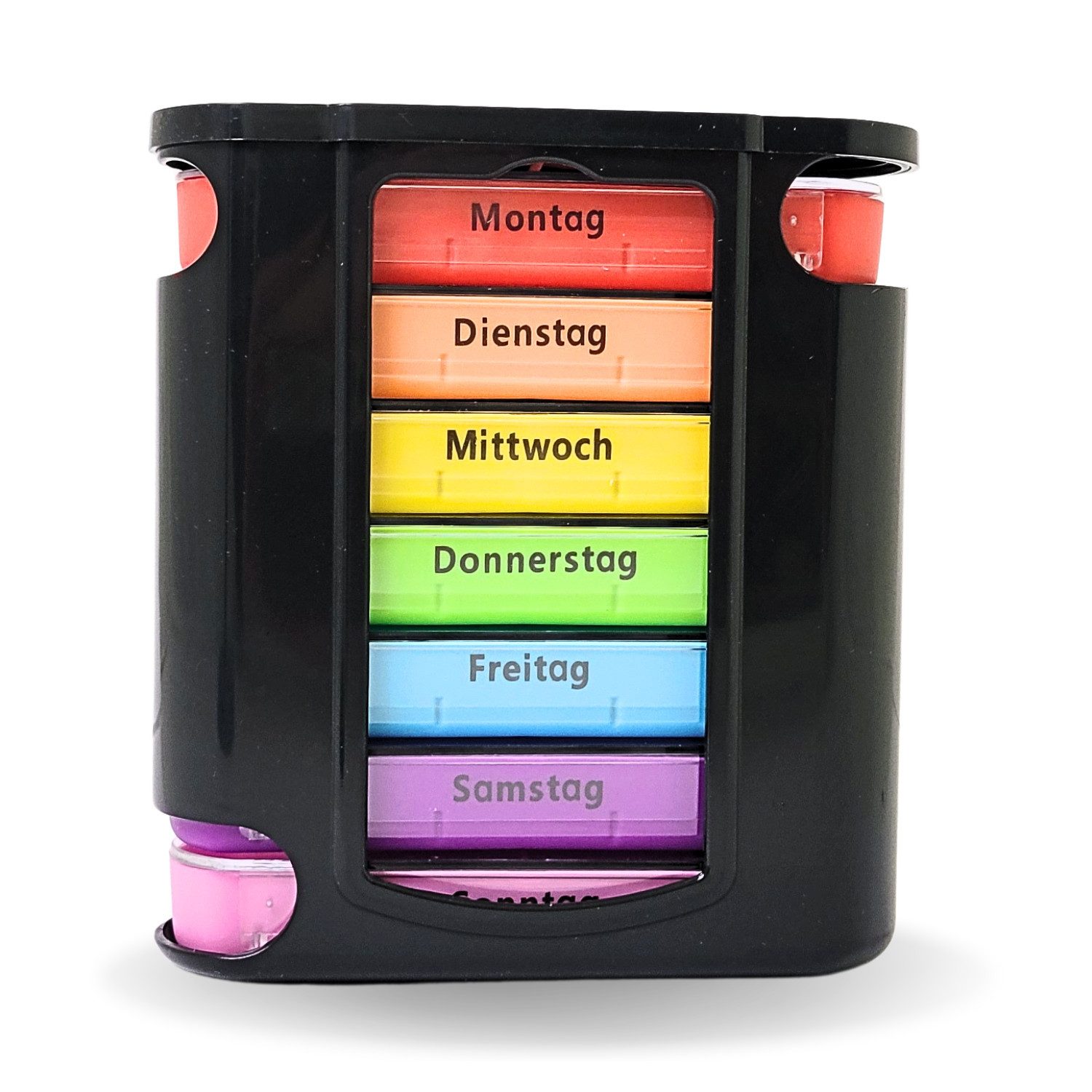Frohbach Pillendose 7 Tage Pillendose Tablettenbox - Für 1 Woche, 4 Fächer pro Tag (1 St)