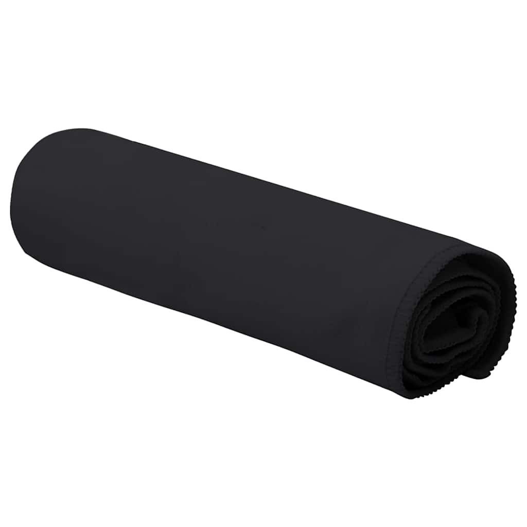 vidaXL Handtuch Sporthandtücher 2 pcs Schwarz günstig online kaufen
