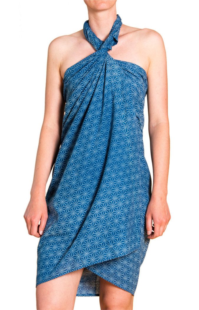 PANASIAM Pareo Sarong Baumwolle Indigo Bikini Cover-up oder Wickeltuch Stra günstig online kaufen