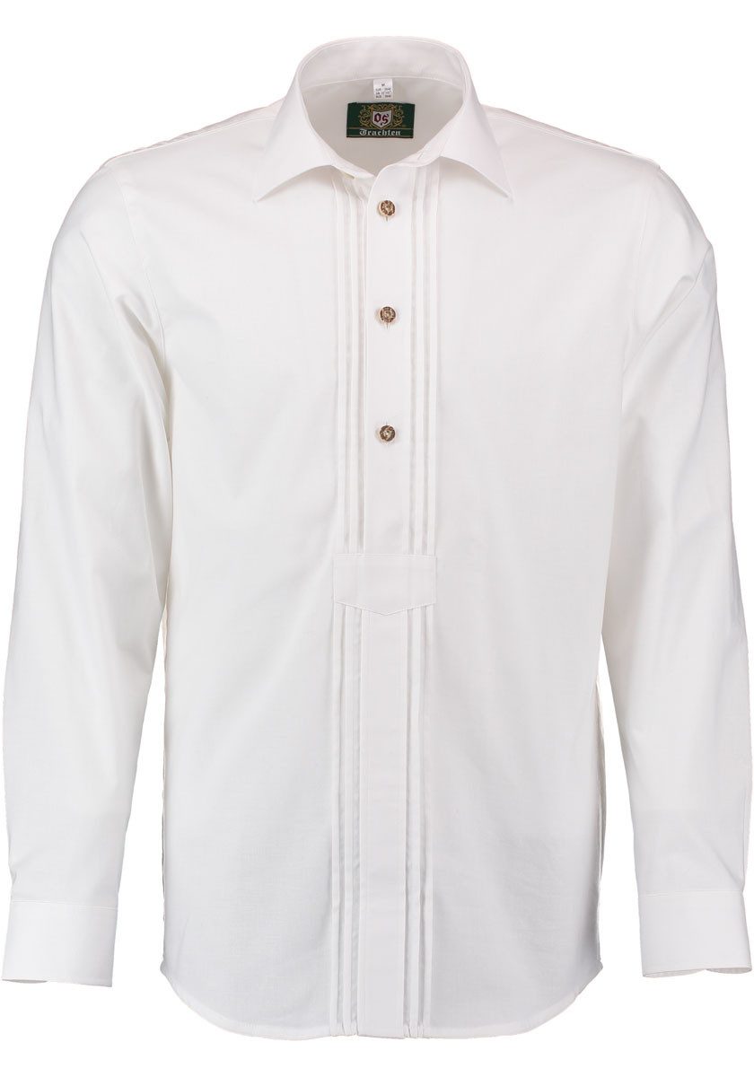 OS Trachten Trachtenhemd Qvova Herren Langarmhemd mit 2x2 Biesen, Schlupffo günstig online kaufen