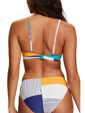 Esprit Bustier-Bikini-Top Bikinitop im Croptop-Stil mit Mustermix