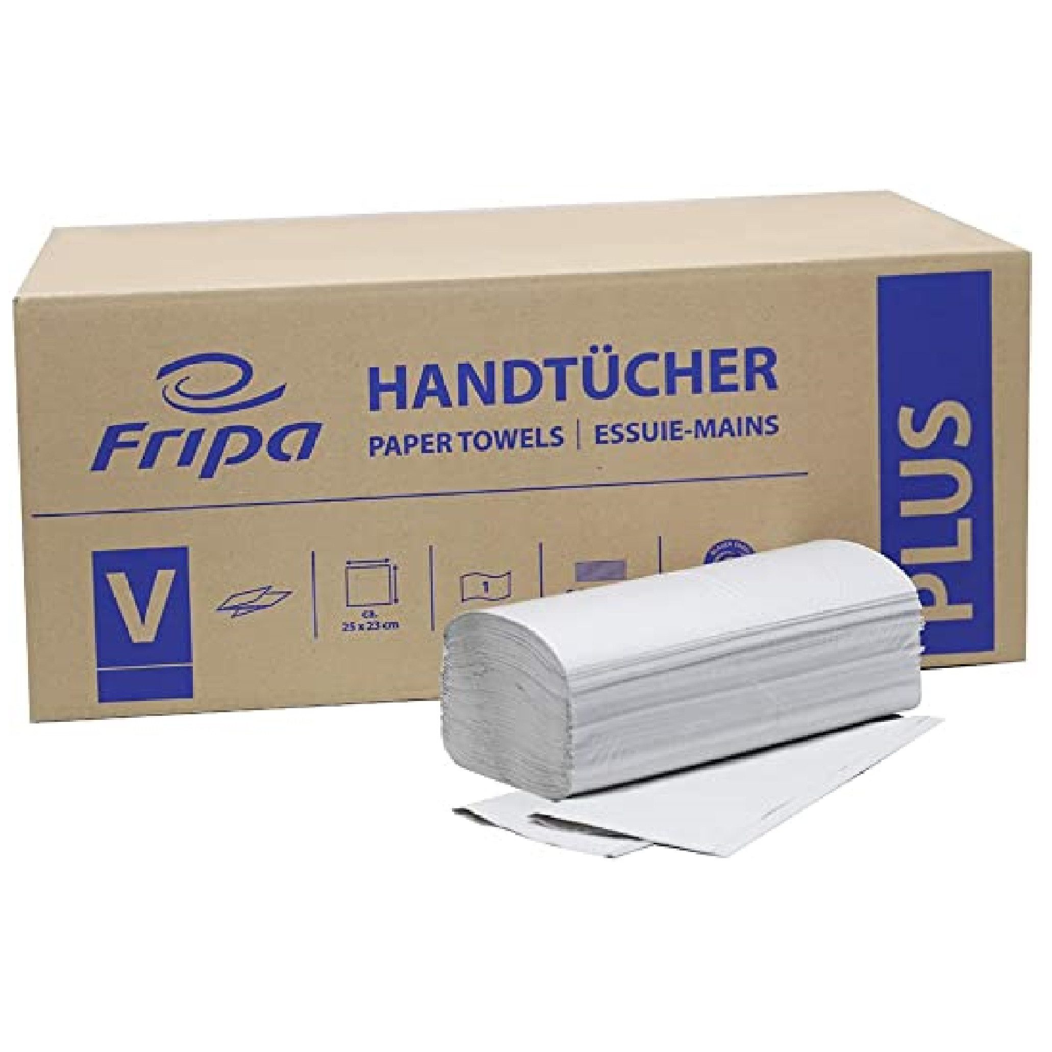 Fripa Papierhandtuch Бумажные полотенца 1-lagig 25x23cm V-Falz natur