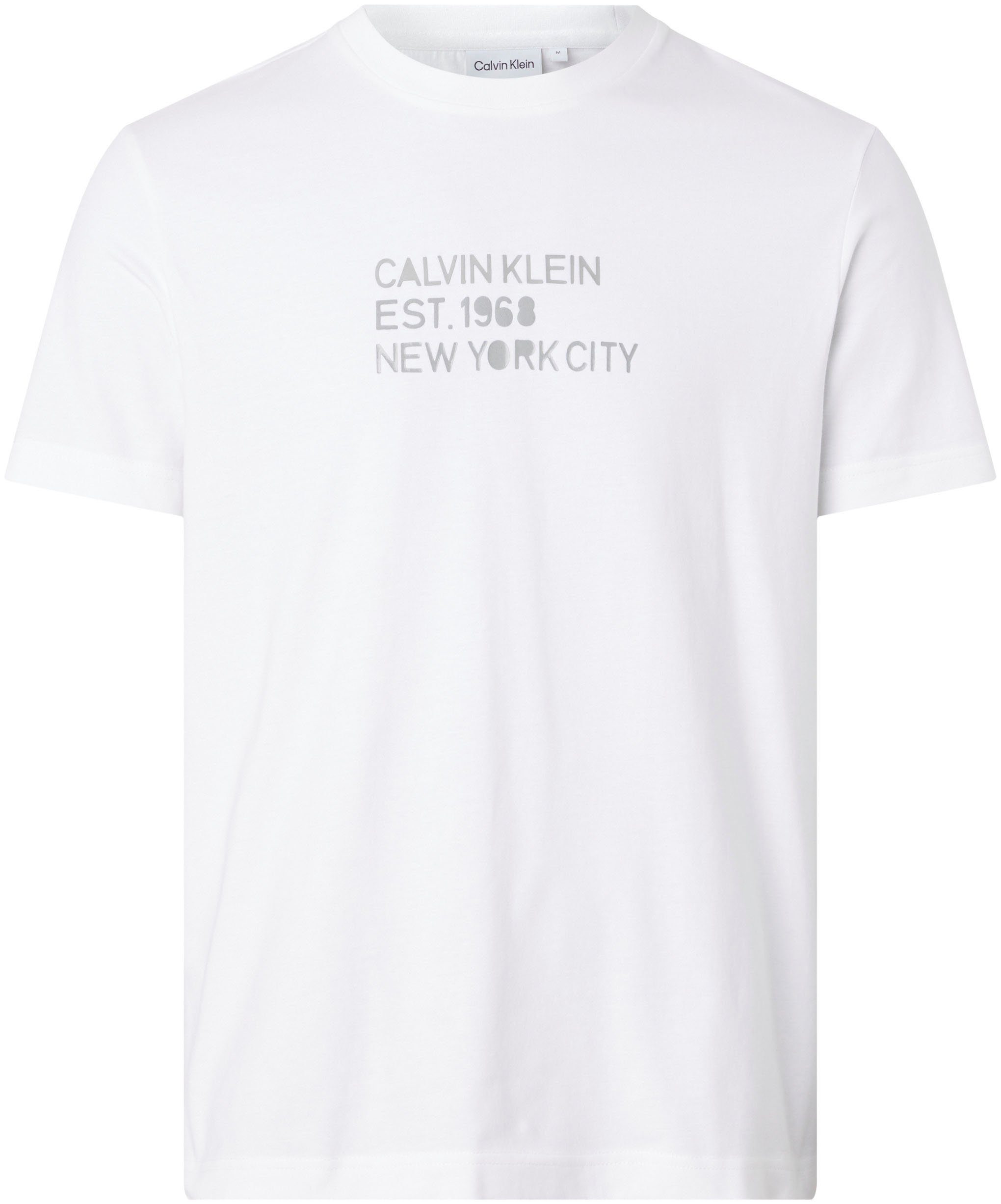 Calvin Klein T-Shirt MIXED PRINT STENCIL LOGO T-SHIRT Bright White