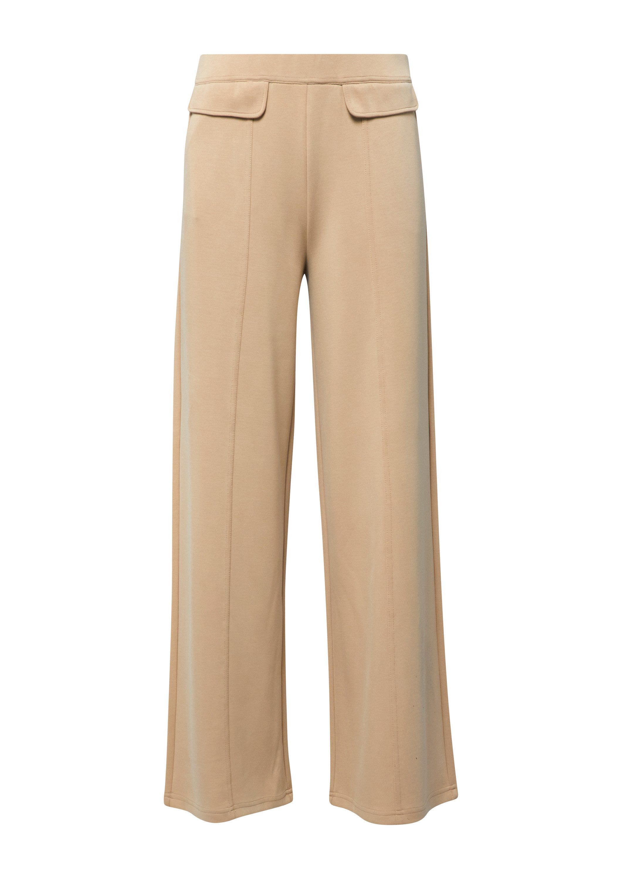 comma Chinos Hose Wide-Leg-Sweathose mit Teilungsnähten günstig online kaufen