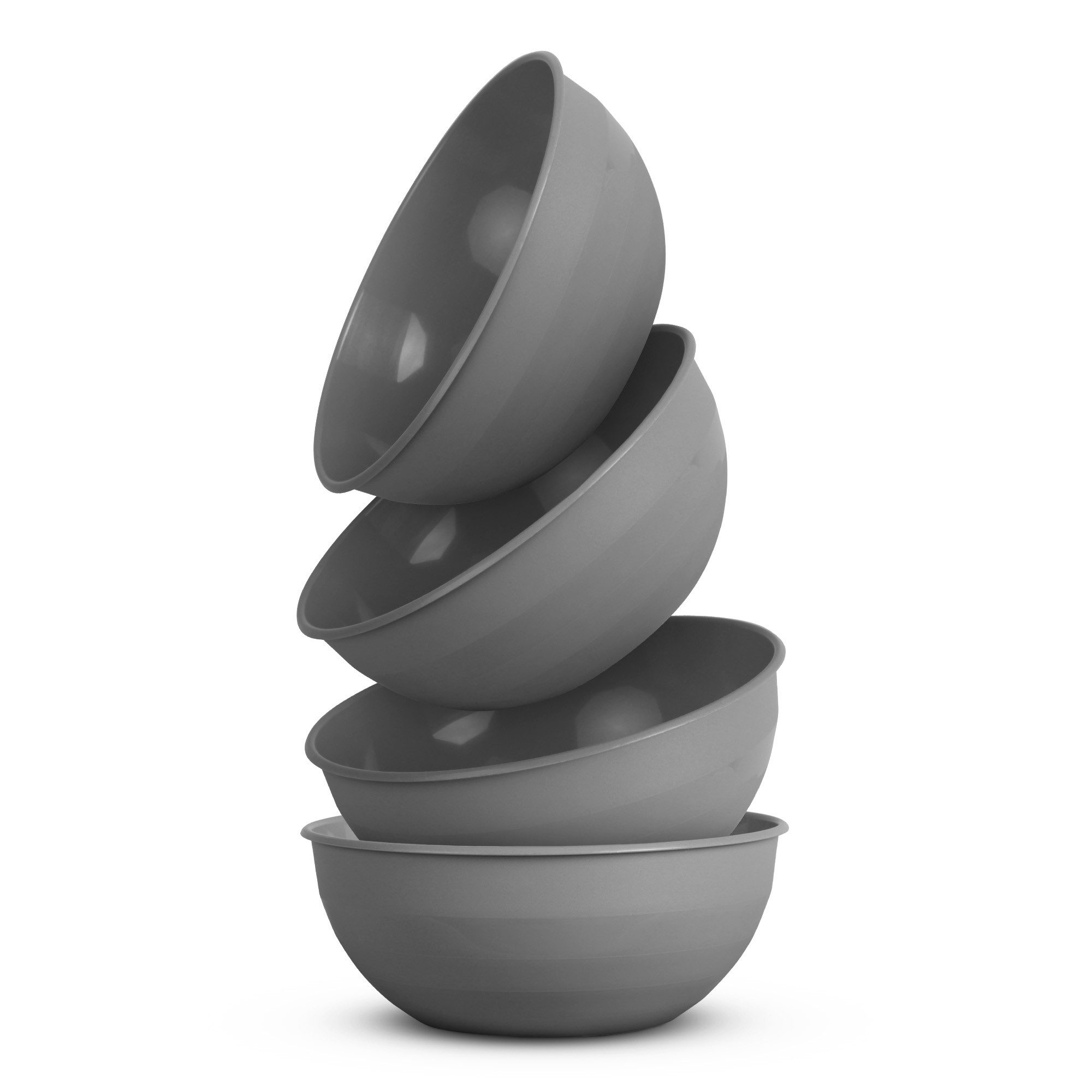 ProHome Schüssel für Küche/Camping, Kunststoff, (4-tlg), Ø25,5 cm, BPA-frei, spülmaschinengeeignet, stapelbar, matte Oberfläche