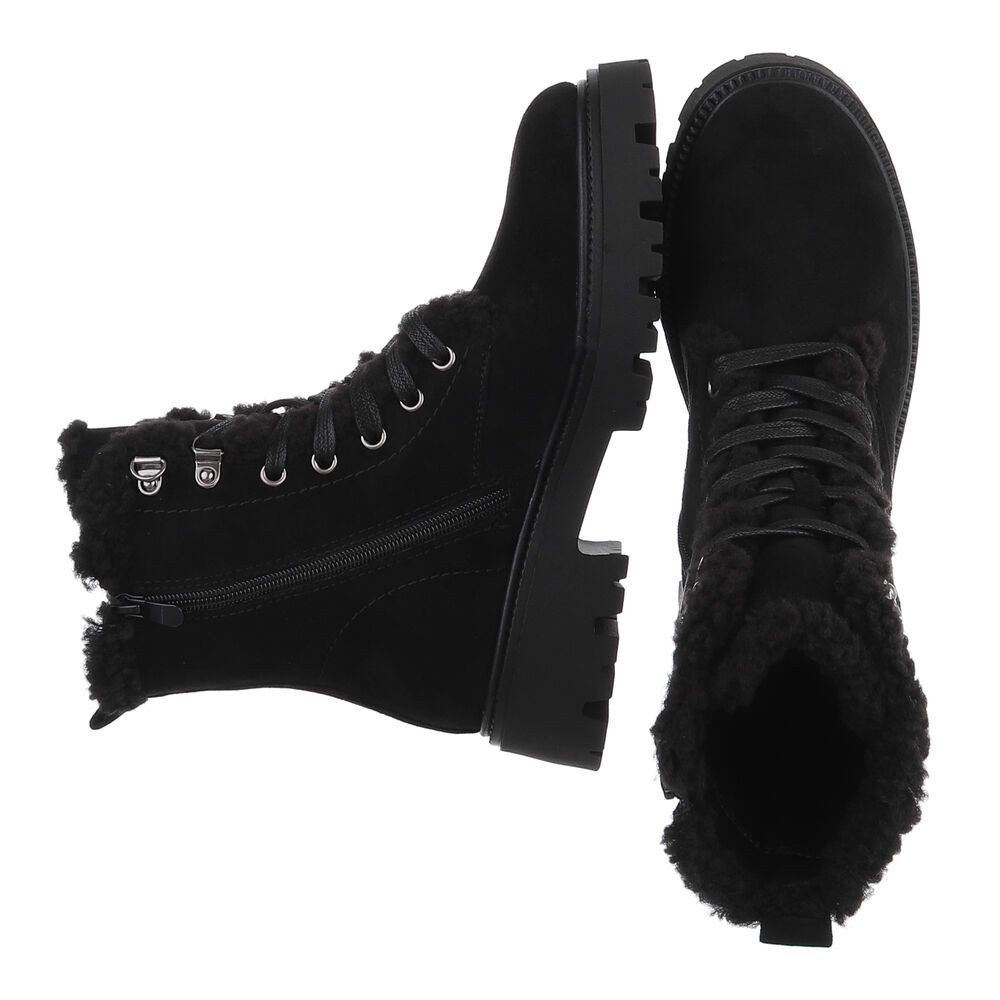 Ital-Design Bequeme Damen Stiefel mit Futter und robuster Sohle Schnürstief günstig online kaufen
