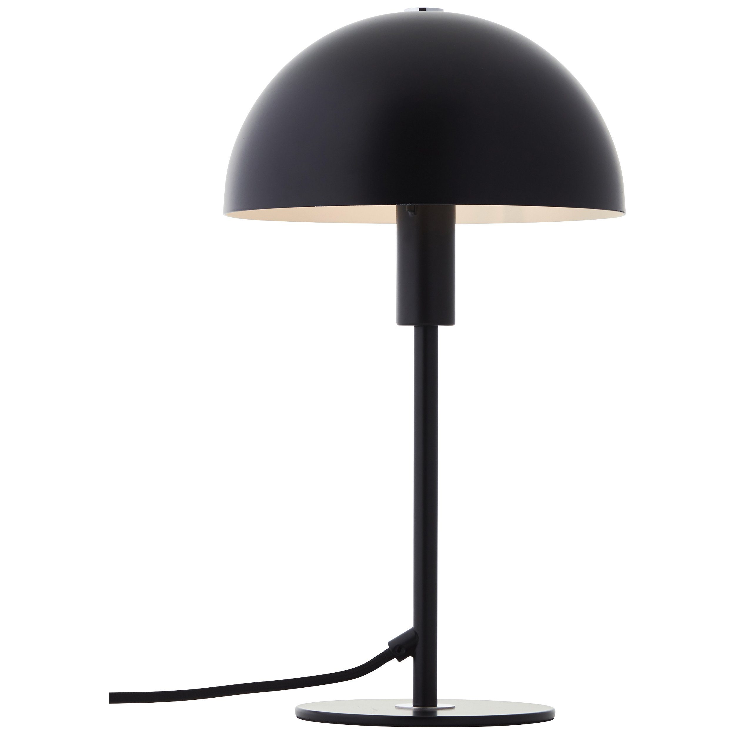 schwarz/silberfarben Metall, Pilz-Tischleuchte, ohne E14, Tischleuchte, cm 36 Leuchtmittel, Höhe, Lightbox