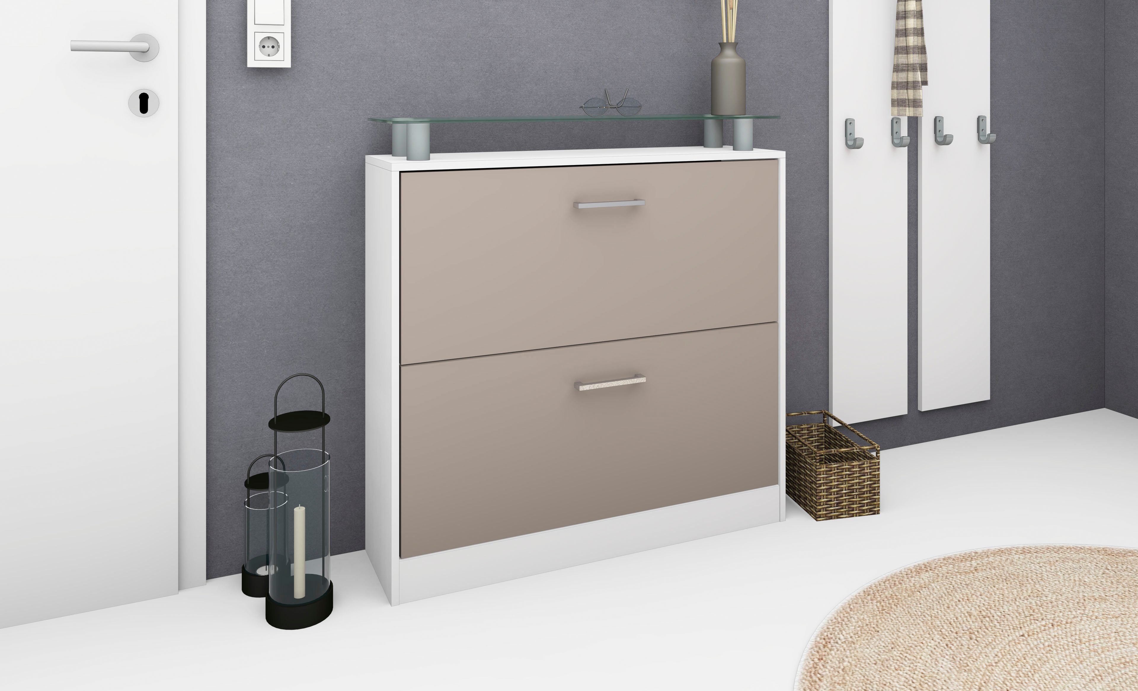 borchardt Möbel Schuhschrank Finn, Schuhregal, Schuhkipper für 12-16 Paar S günstig online kaufen