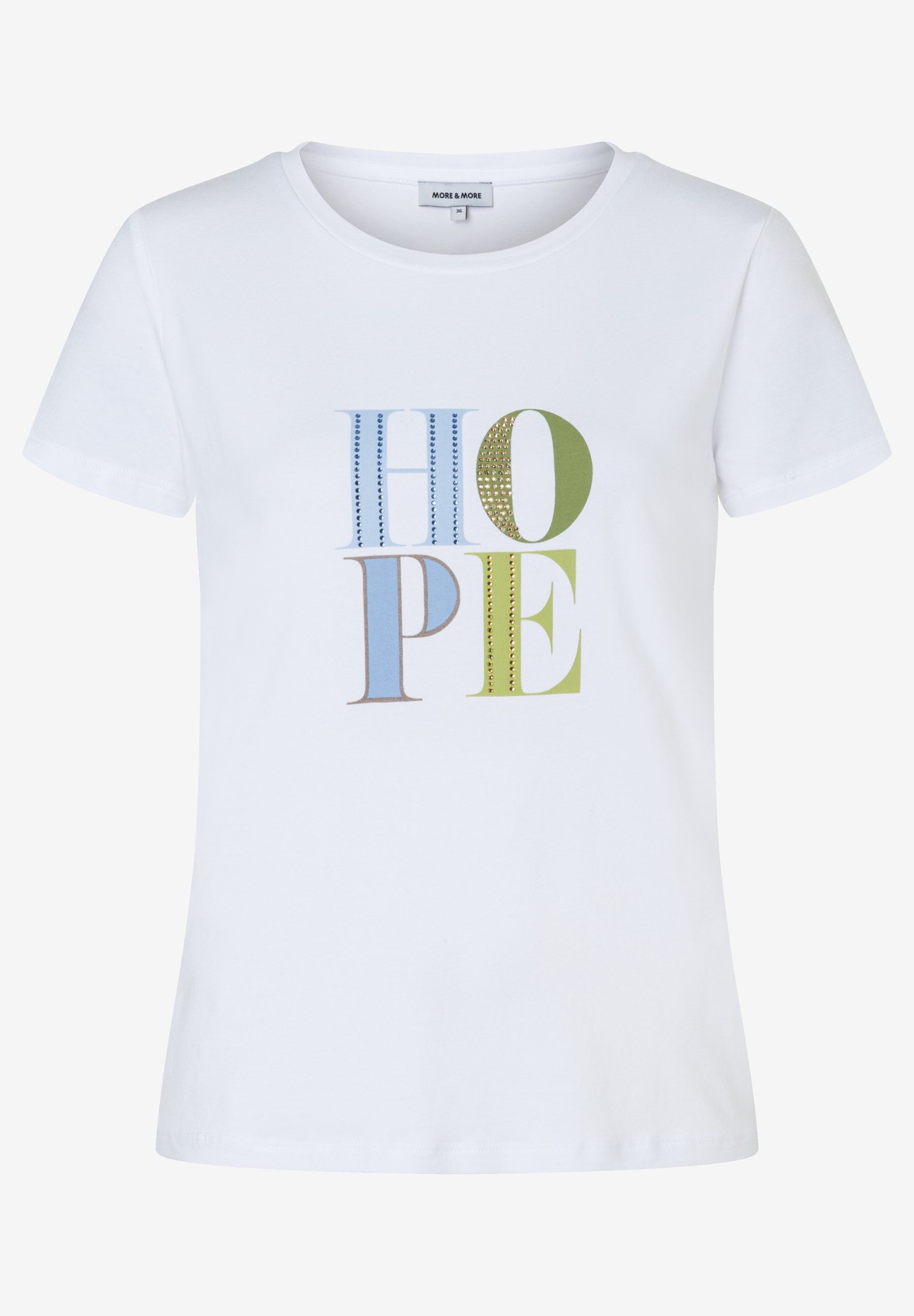 MORE&MORE Kurzarmshirt T-Shirt mit Frontprint günstig online kaufen