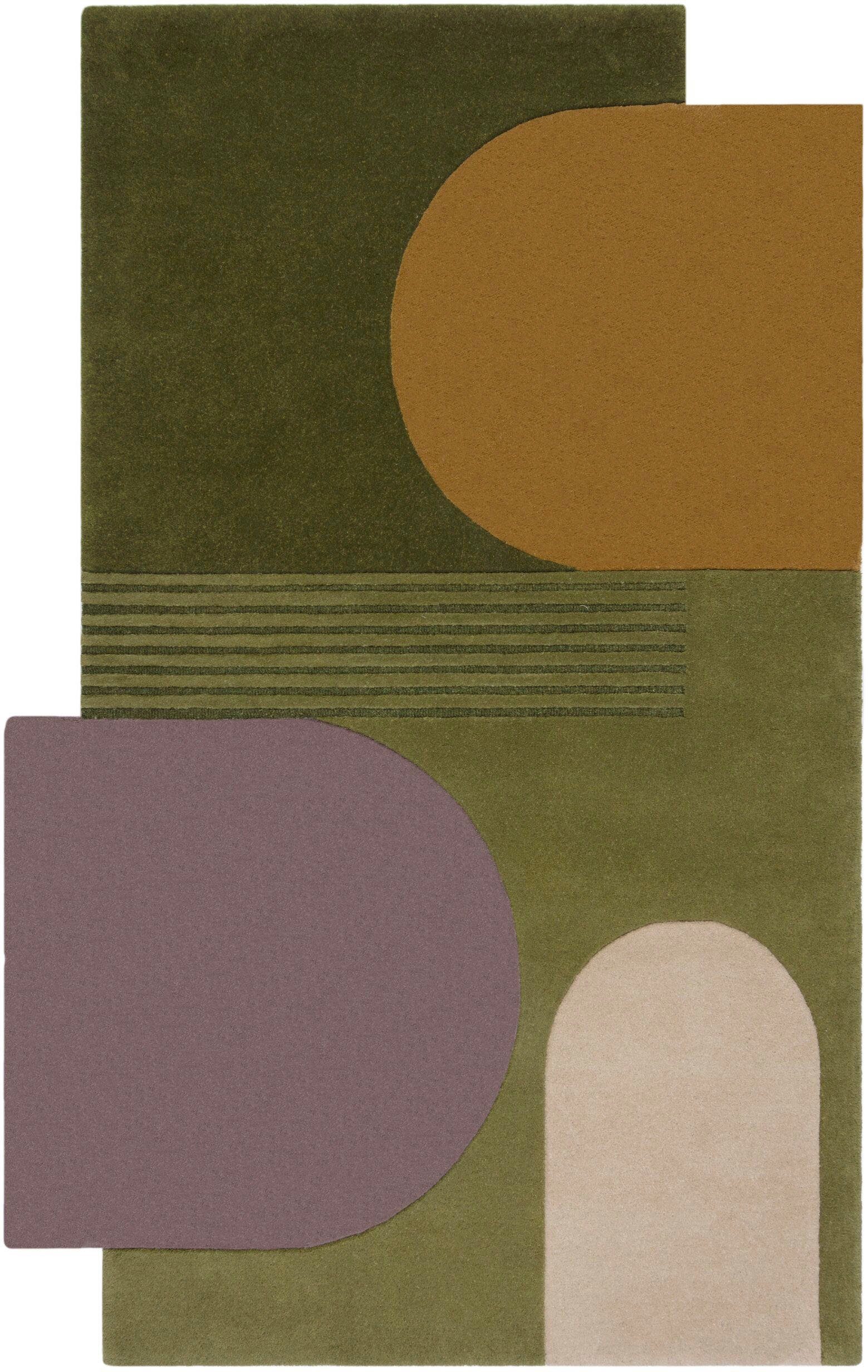 FLAIR RUGS Wollteppich Lozenge mit abstraktem günstig online kaufen
