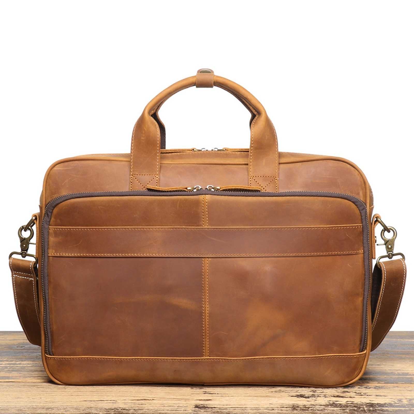 Aktentasche Herren Leder Laptop Tasche Aktentasche Schultertasche Business