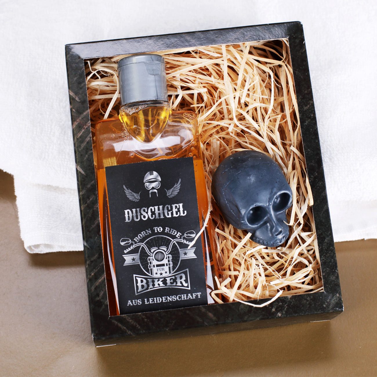 Herz & Heim Pflege-Geschenkset für Biker & Motorradfahrer - Duschgel & Seife als Geschenk für Männer, 200 ml & 30 g – Bild 2 von 5
