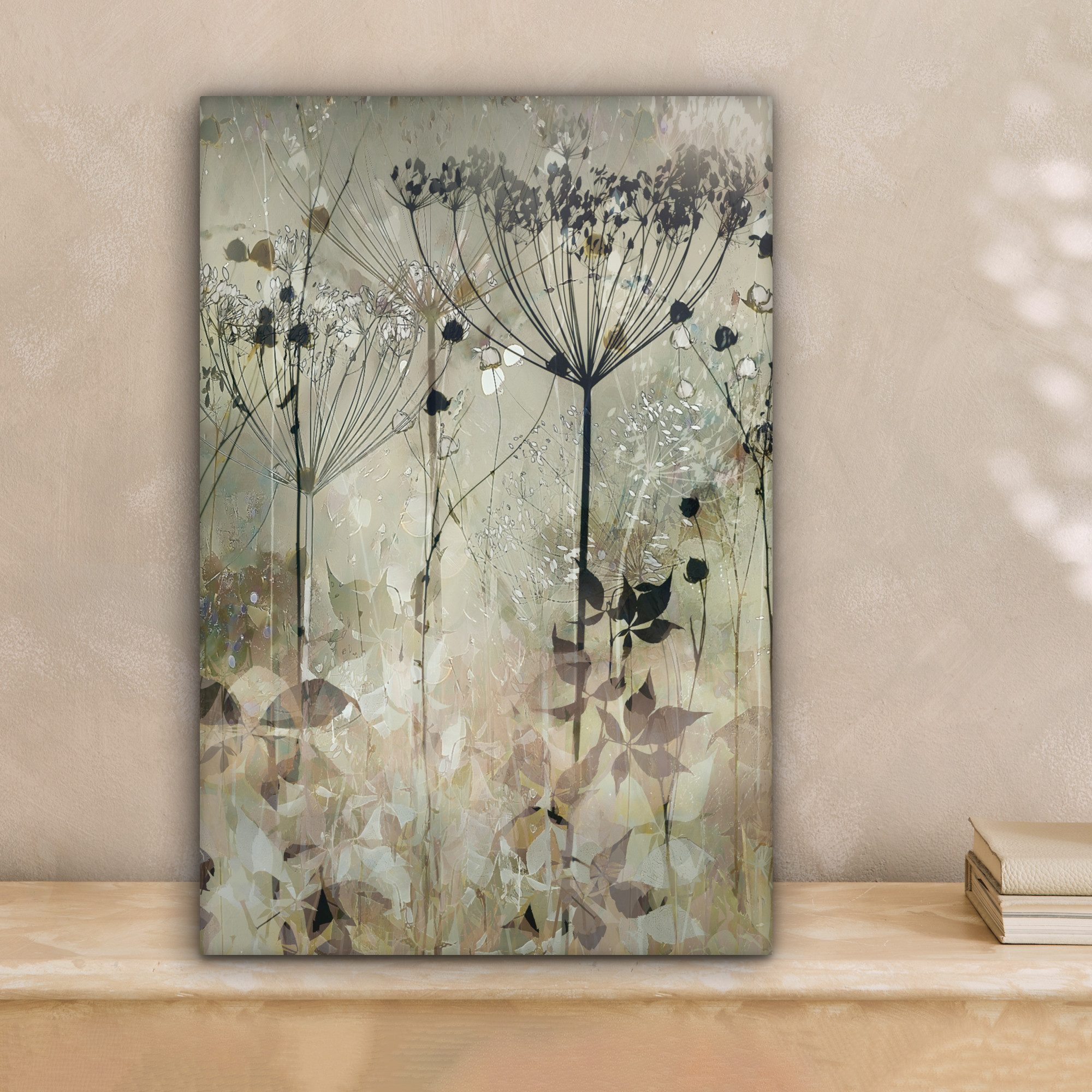 OneMillionCanvasses® Leinwandbild Blumen - Grau - Natur - Kunst, Fotodruck günstig online kaufen