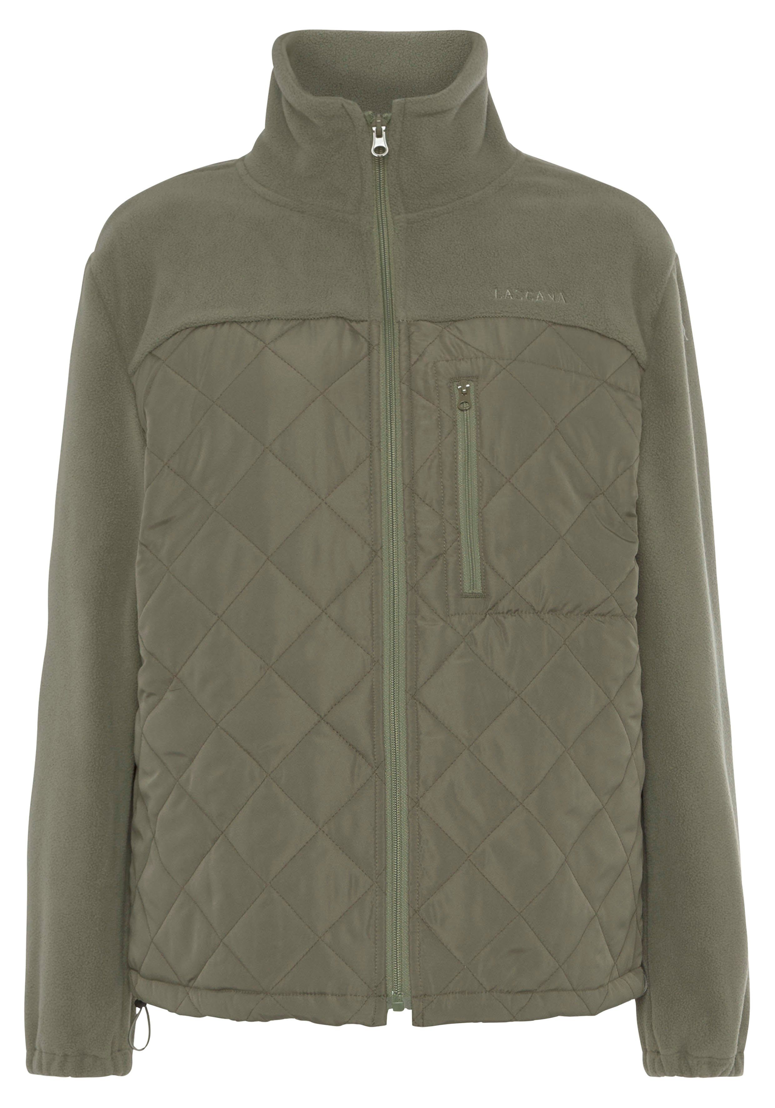LASCANA Fleecejacke mit Steppung günstig online kaufen