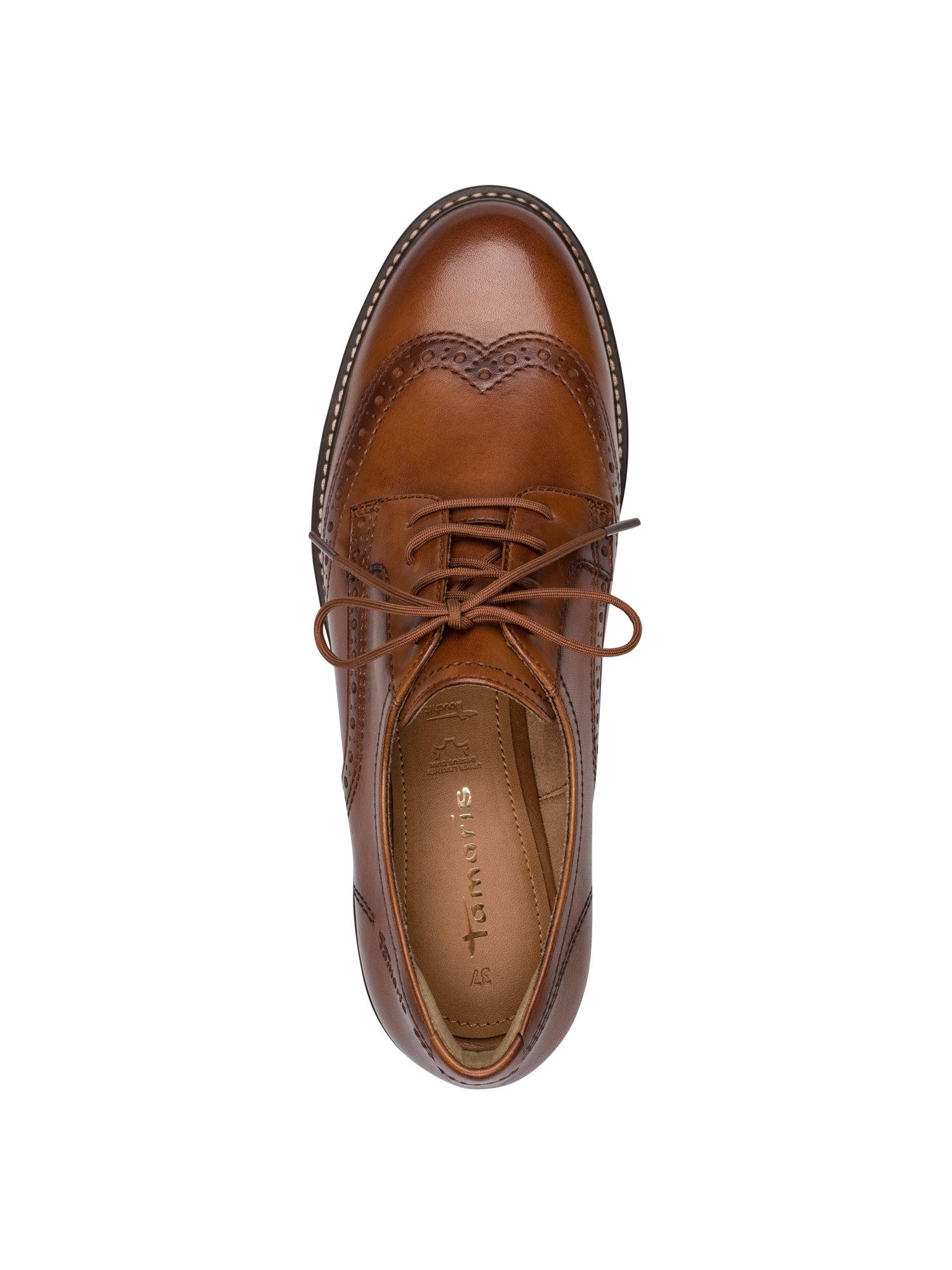 Tamaris TOUCH-IT aus Leder kein Absatz 1-23205-47 Schnürschuh TOUCH-IT