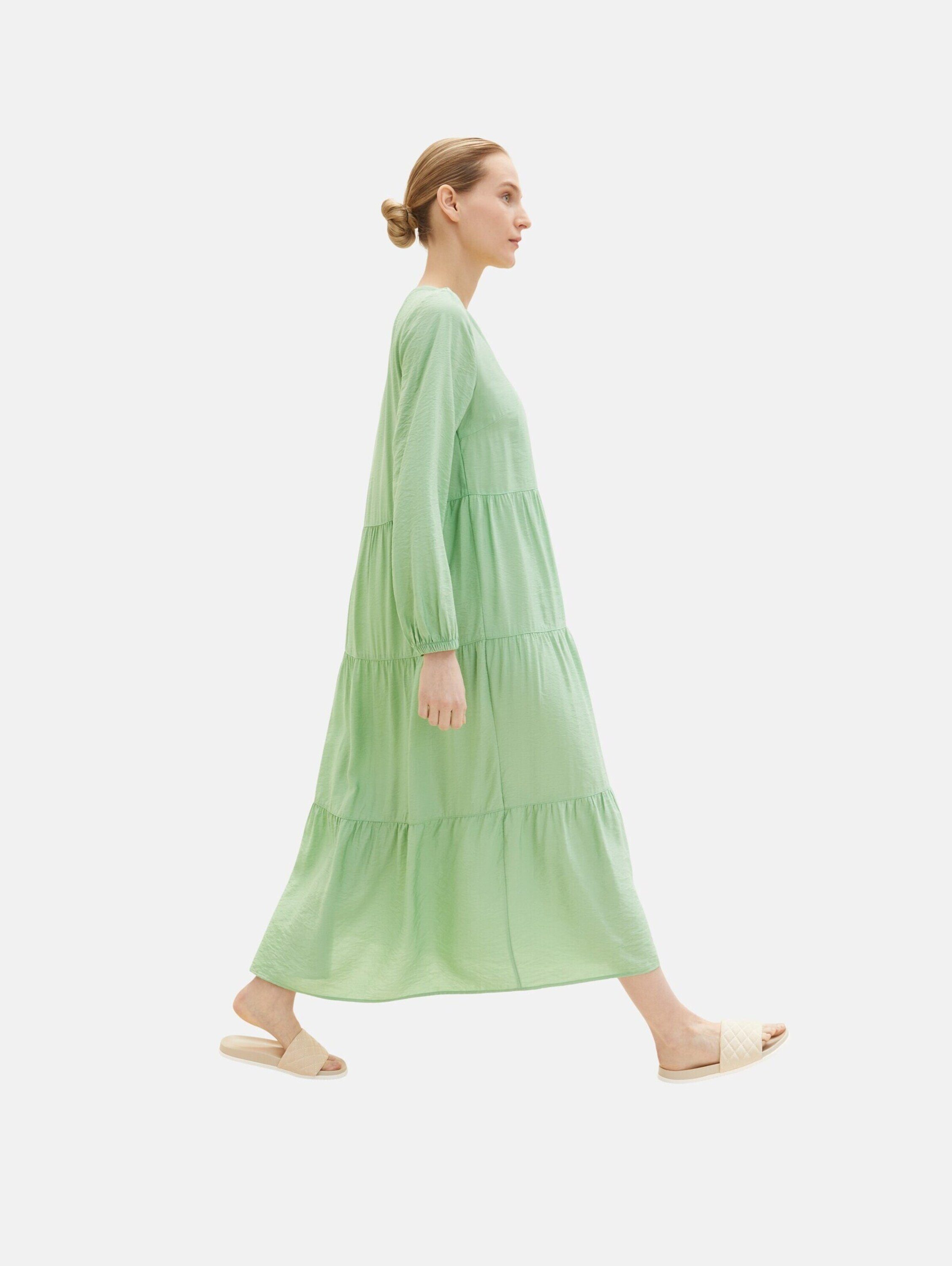 green Drapiert/gerafft, (1-tlg) Sommerkleid TAILOR Volant okra TOM