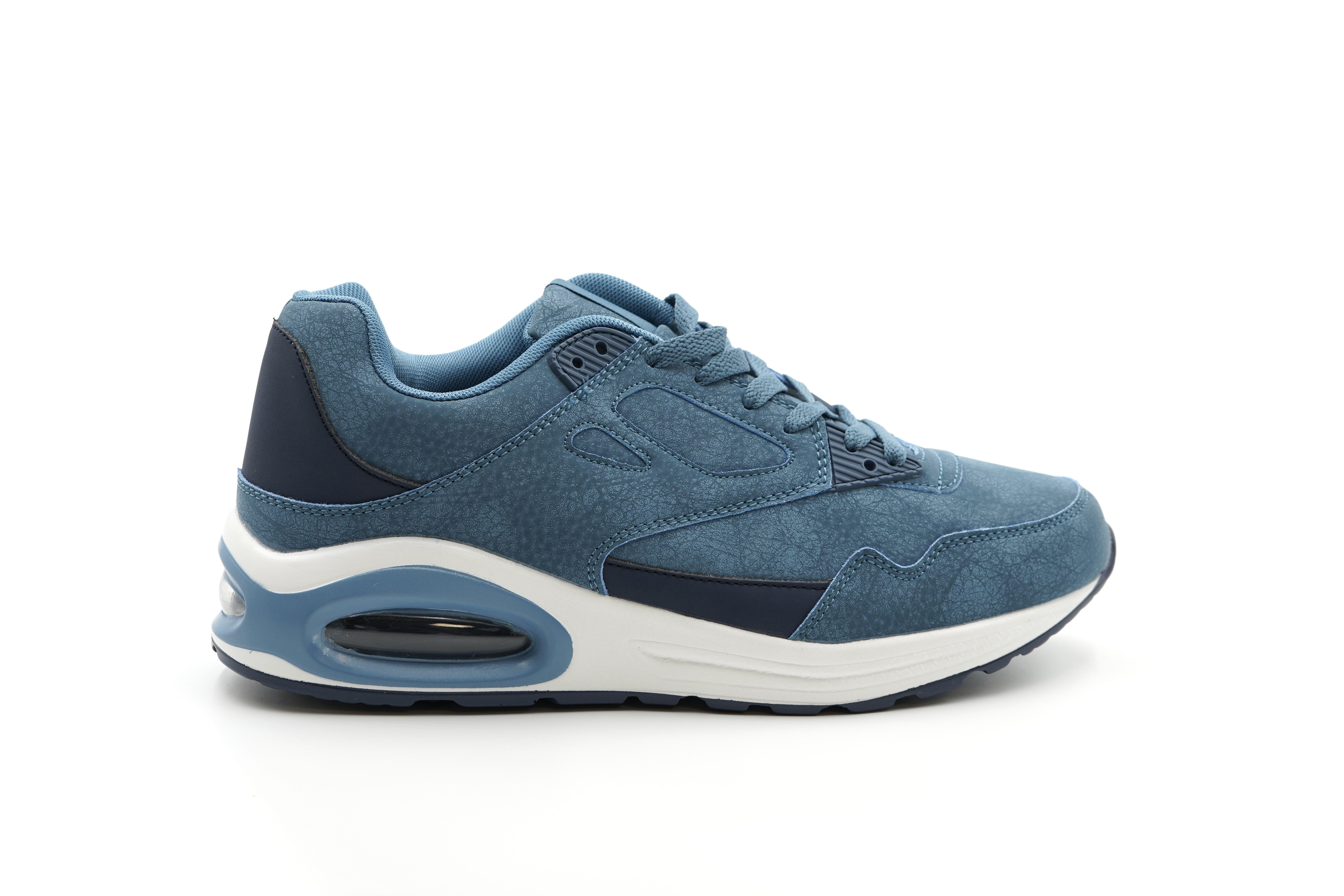 Sonderpostendiscount Herrensneaker Blau mit Luftpolster Modell 985-11 Sneaker Luftpolster in Sohle