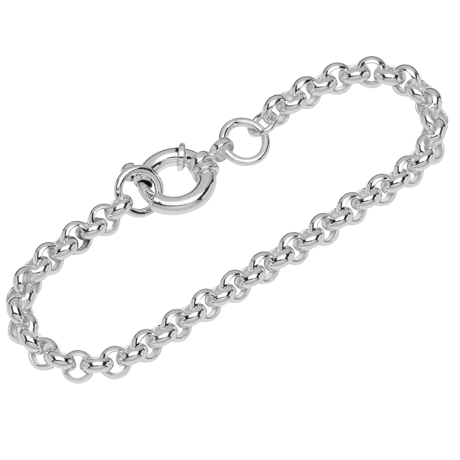 NKlaus Silberarmband Armband 925 Sterling Silber 22cm Erbskette hohl ru | Silberarmbänder